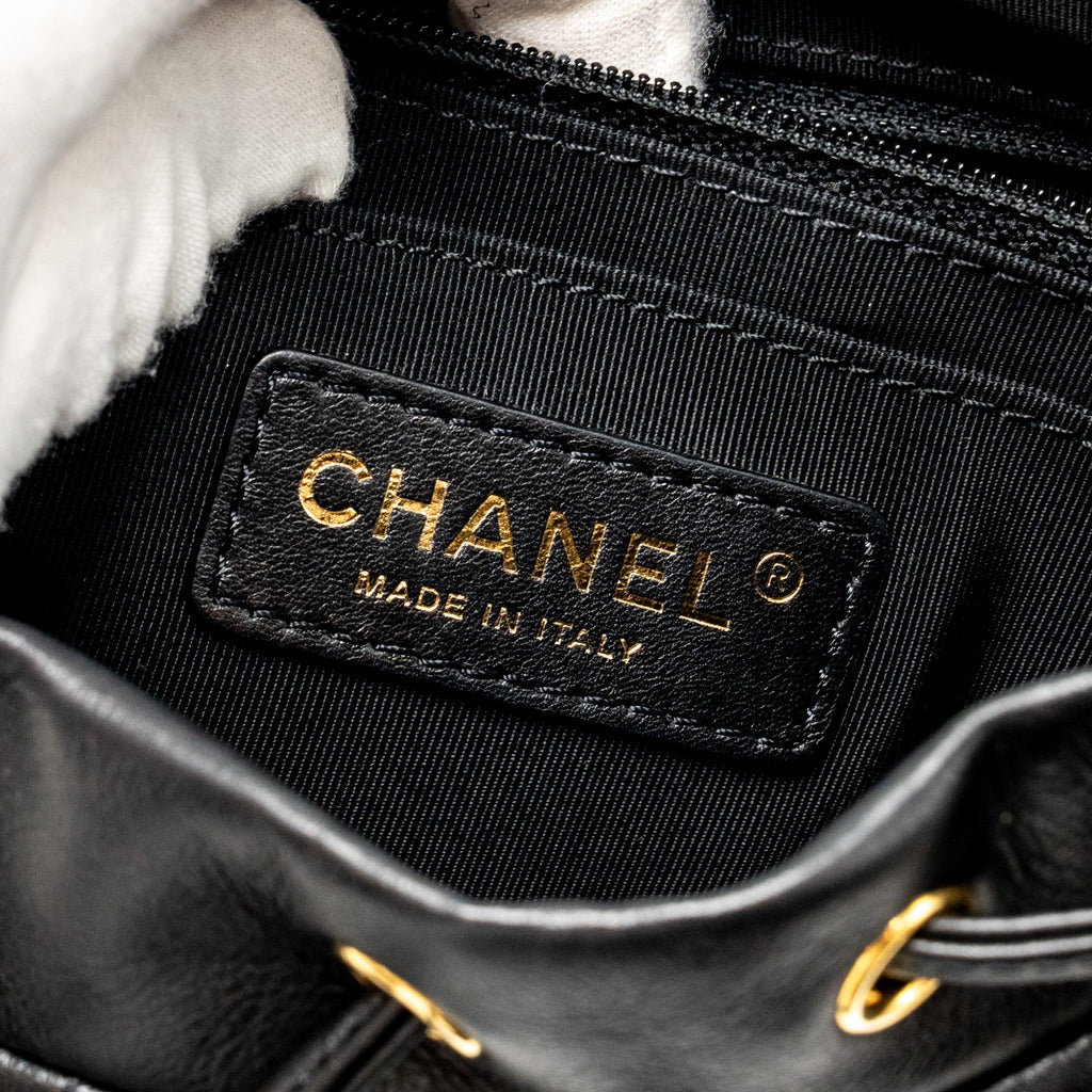 CHANEL URBAN SPIRIT FLAP BACKPACK LAMBSKIN BLACK GHW