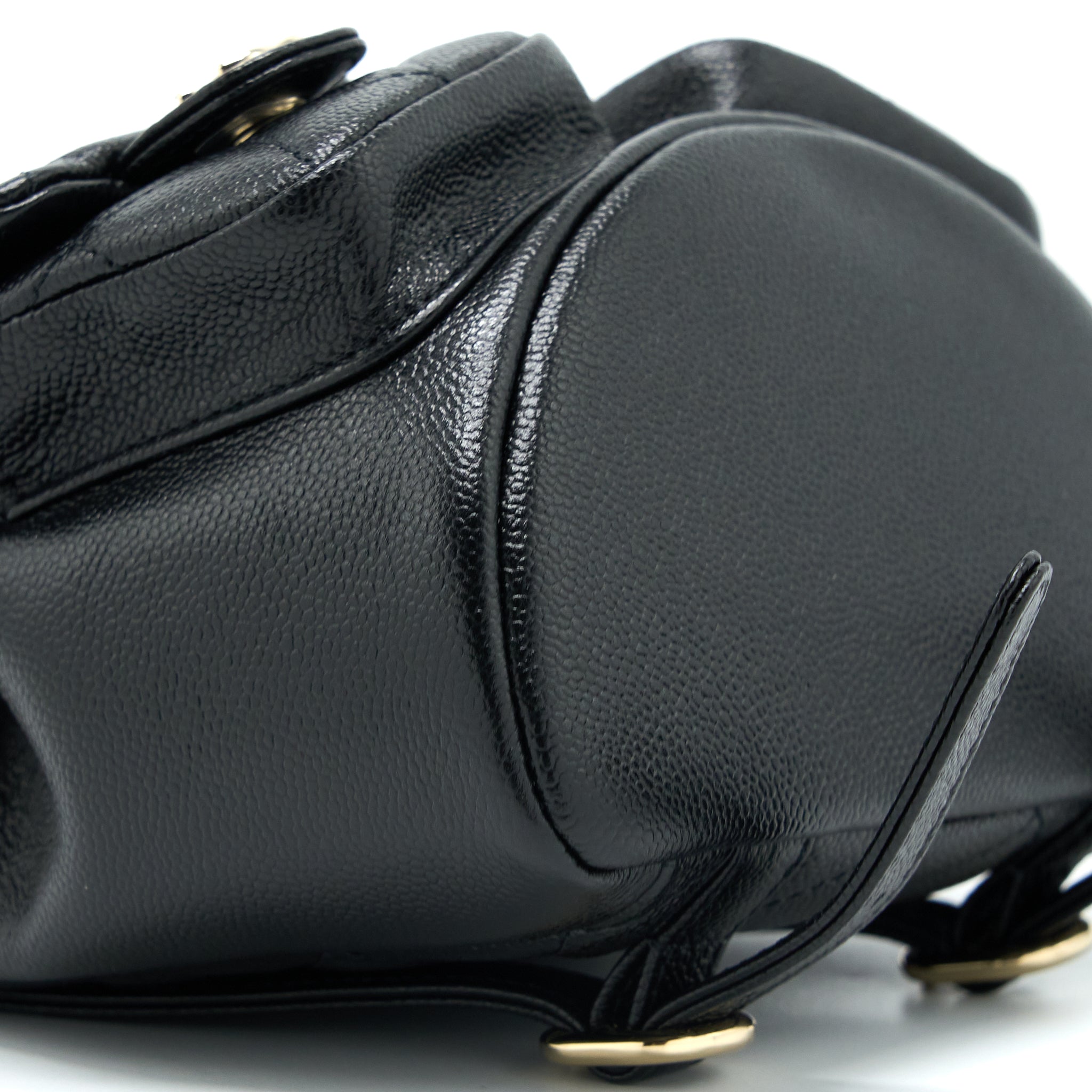 CHANEL 23P MINI TRIPLE PACK BACKPACK CAVIAR BLACK LGHW (MICROCHIP)