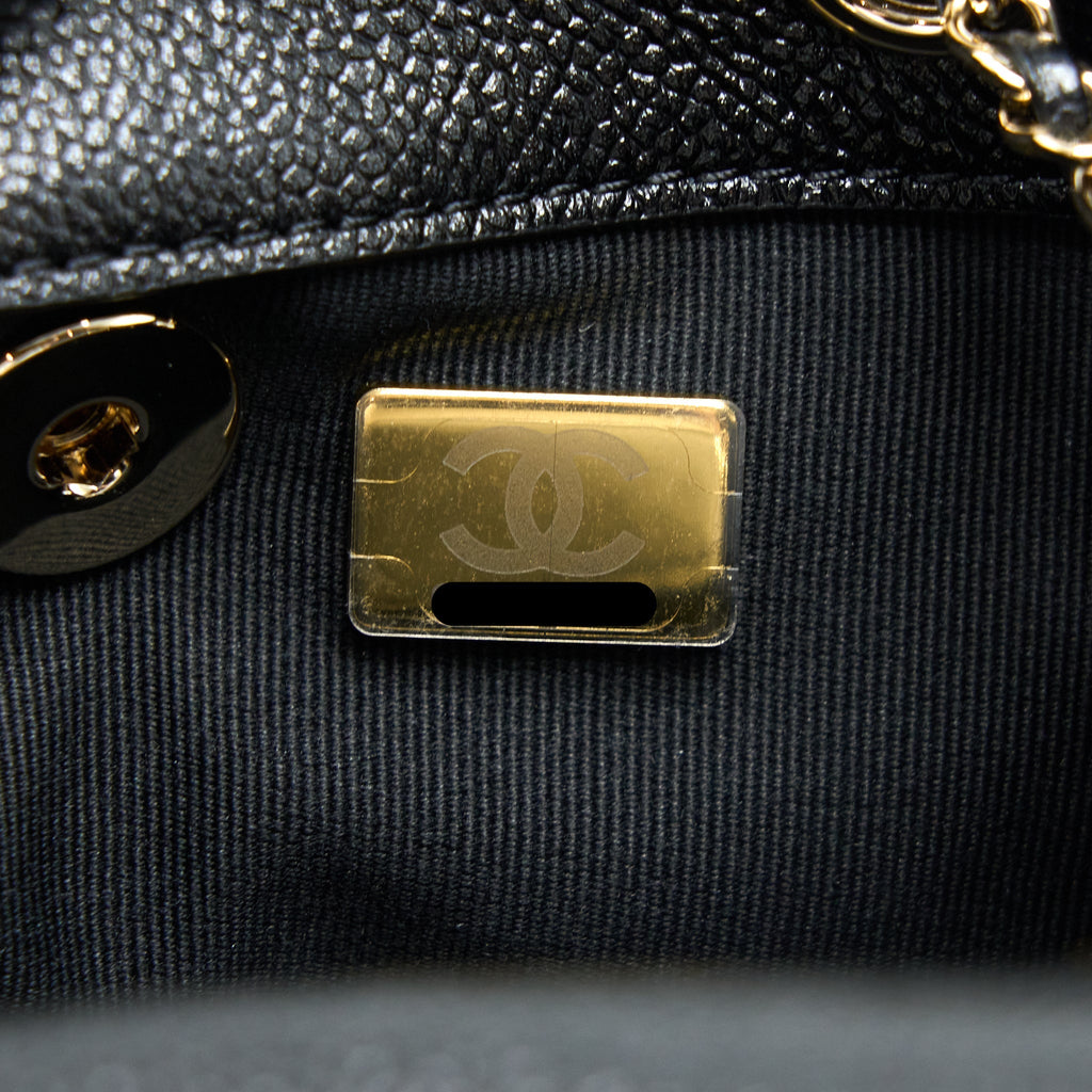 CHANEL 23P MINI TRIPLE PACK BACKPACK CAVIAR BLACK LGHW (MICROCHIP)