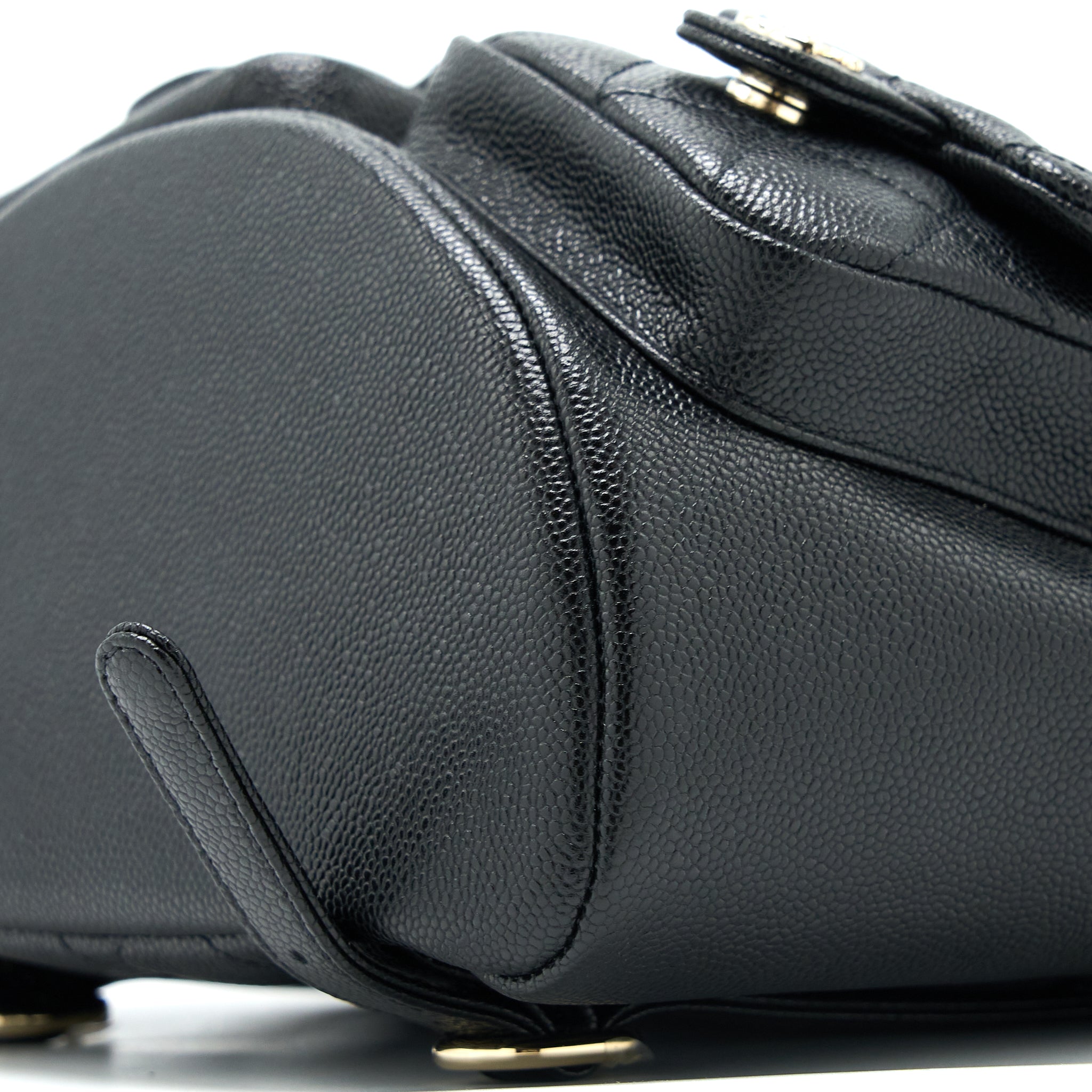 CHANEL 23P TRIPLE PACK BACKPACK CAVIAR BLACK LGHW (MICROCHIP)