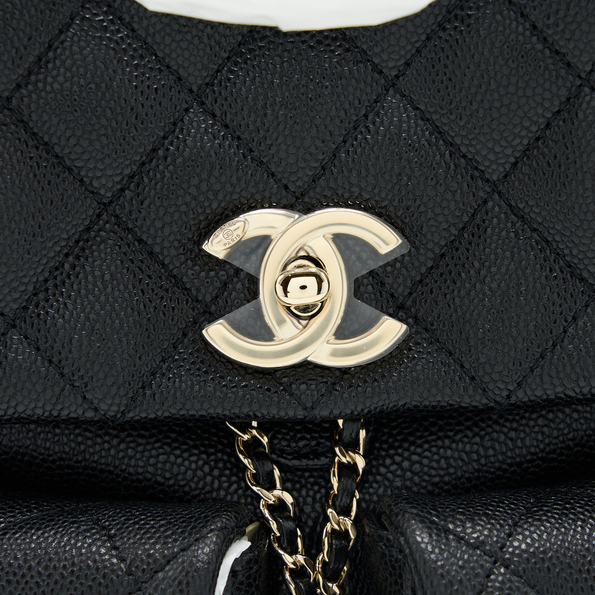 CHANEL 23P TRIPLE PACK BACKPACK CAVIAR BLACK LGHW (MICROCHIP)