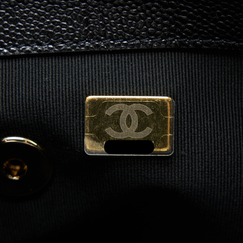 CHANEL 23P TRIPLE PACK BACKPACK CAVIAR BLACK LGHW (MICROCHIP)