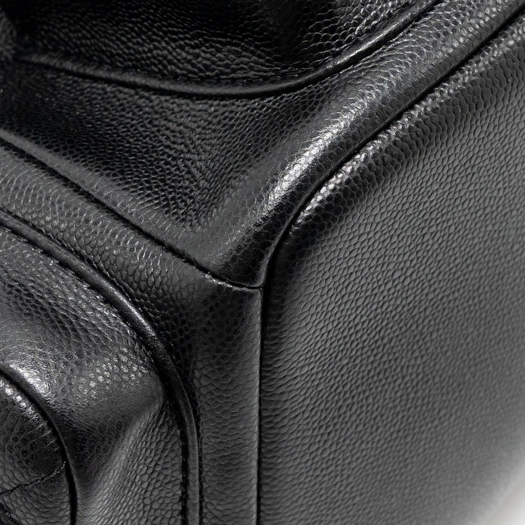 CHANEL TRIPLE POCKET BACKPACK CAVIAR BLACK LGHW (MICROCHIP)