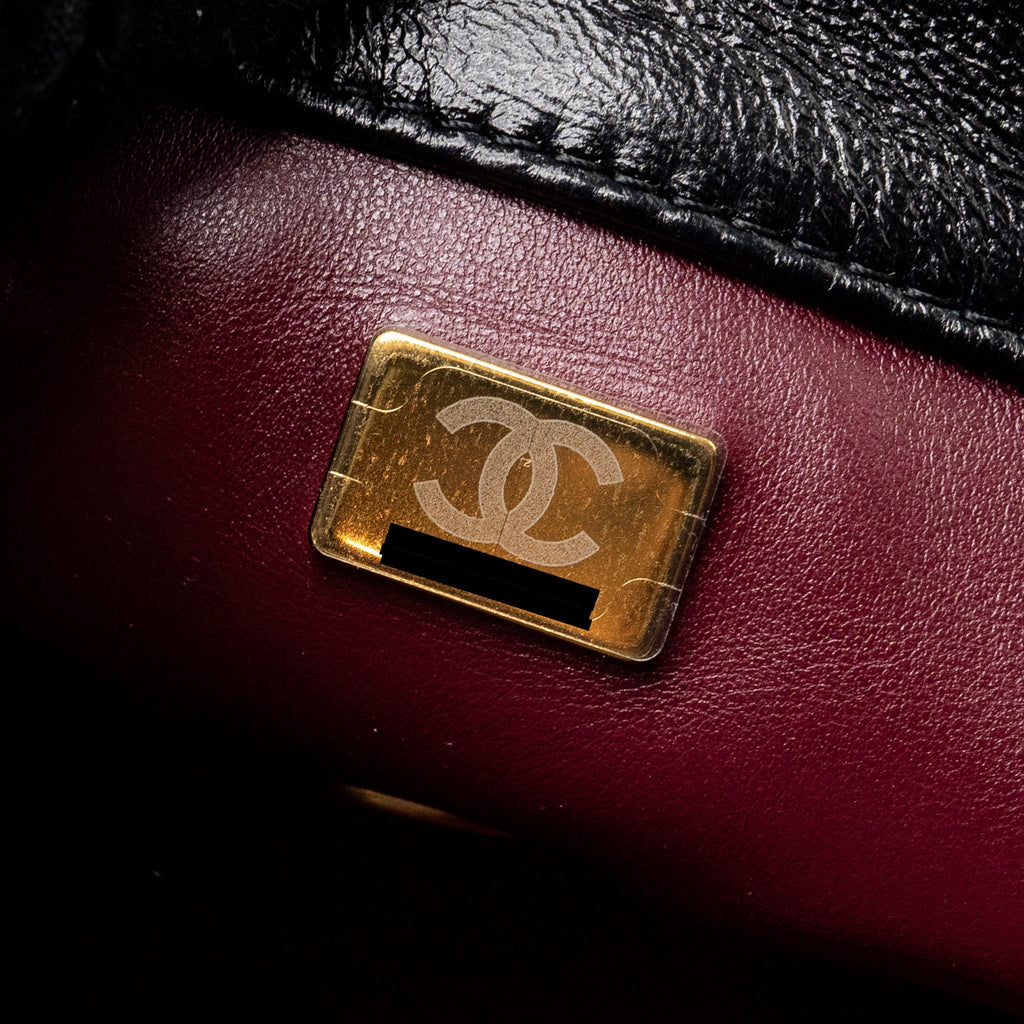 CHANEL 23K MINI BACKPACK LAMBSKIN BLACK GHW (MICROCHIP)