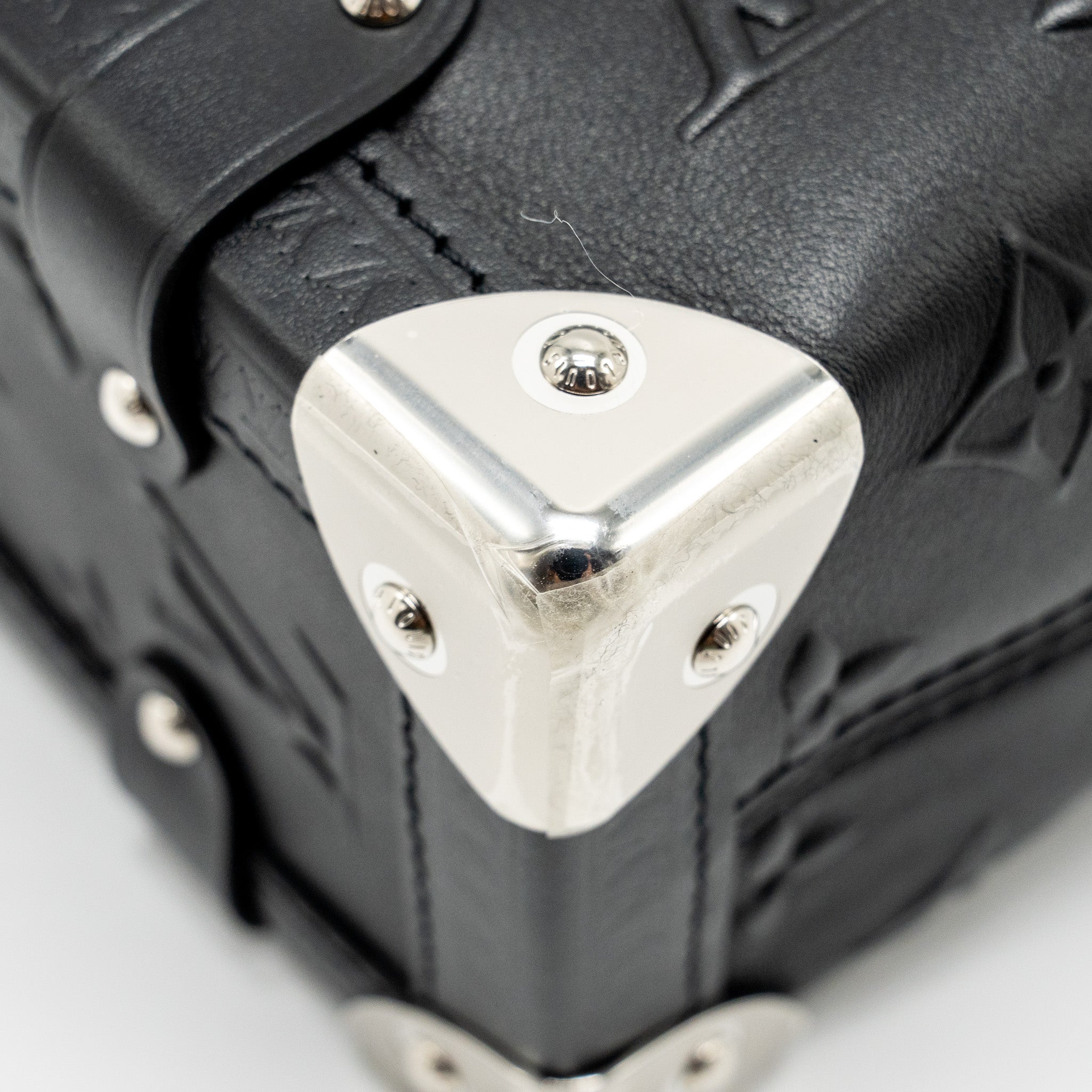 LOUIS VUITTON SIDE TRUNK MONOGRAM DEBOSSED CALFSKIN BLACK SHW