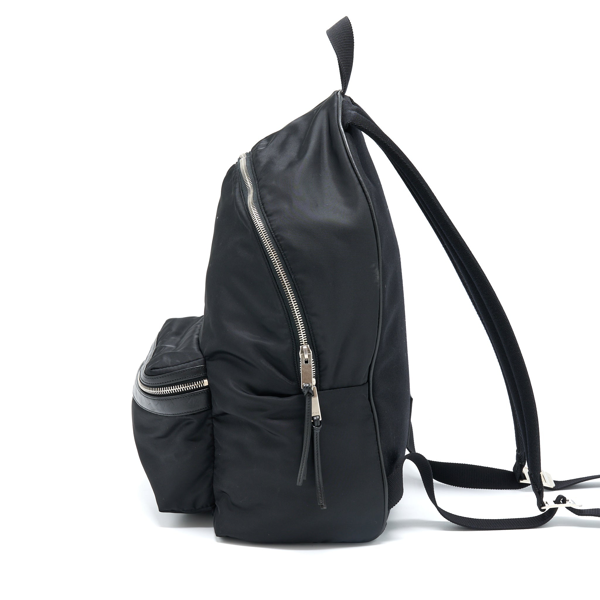 SAINT LAURENT/YSL CITY BACKPACK NYLON BLACK SHW