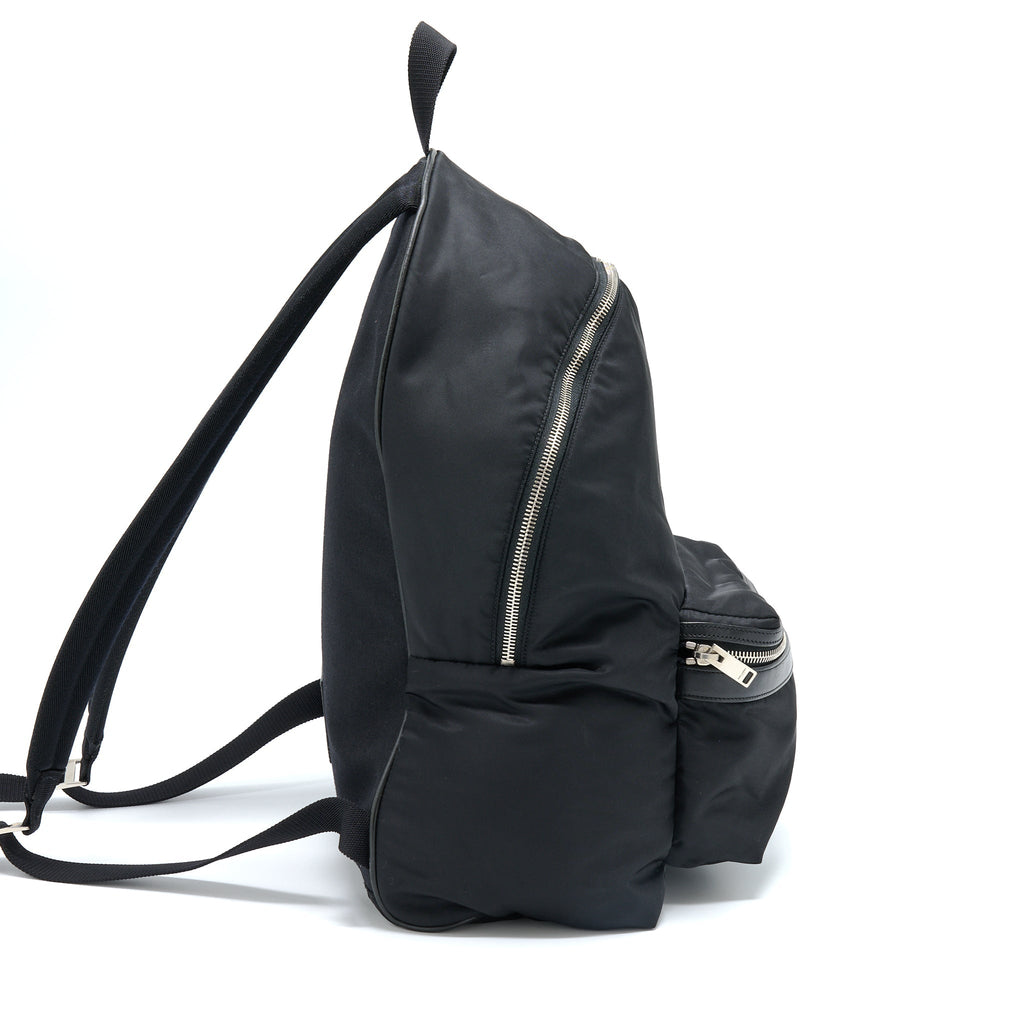SAINT LAURENT/YSL CITY BACKPACK NYLON BLACK SHW