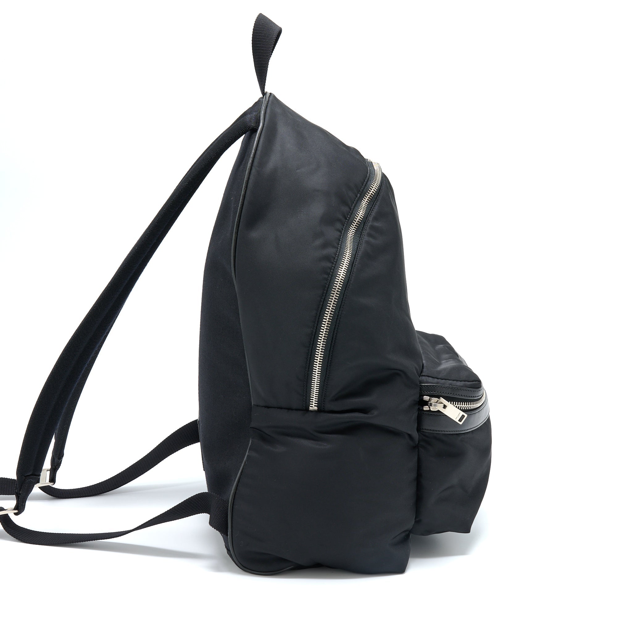 SAINT LAURENT/YSL CITY BACKPACK NYLON BLACK SHW