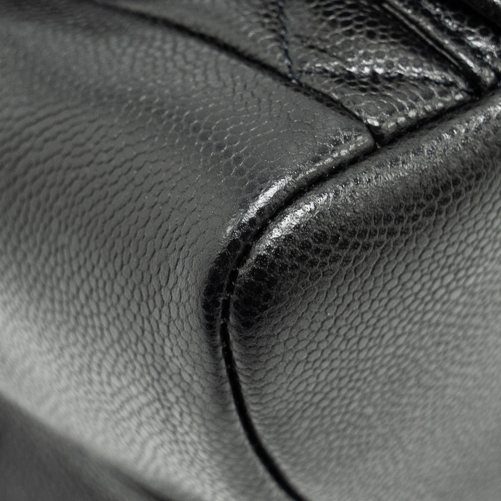 CHANEL 24A MINI DUMA BACKPACK GRAINED CALFSKIN BLACK LGHW (MICROCHIP)