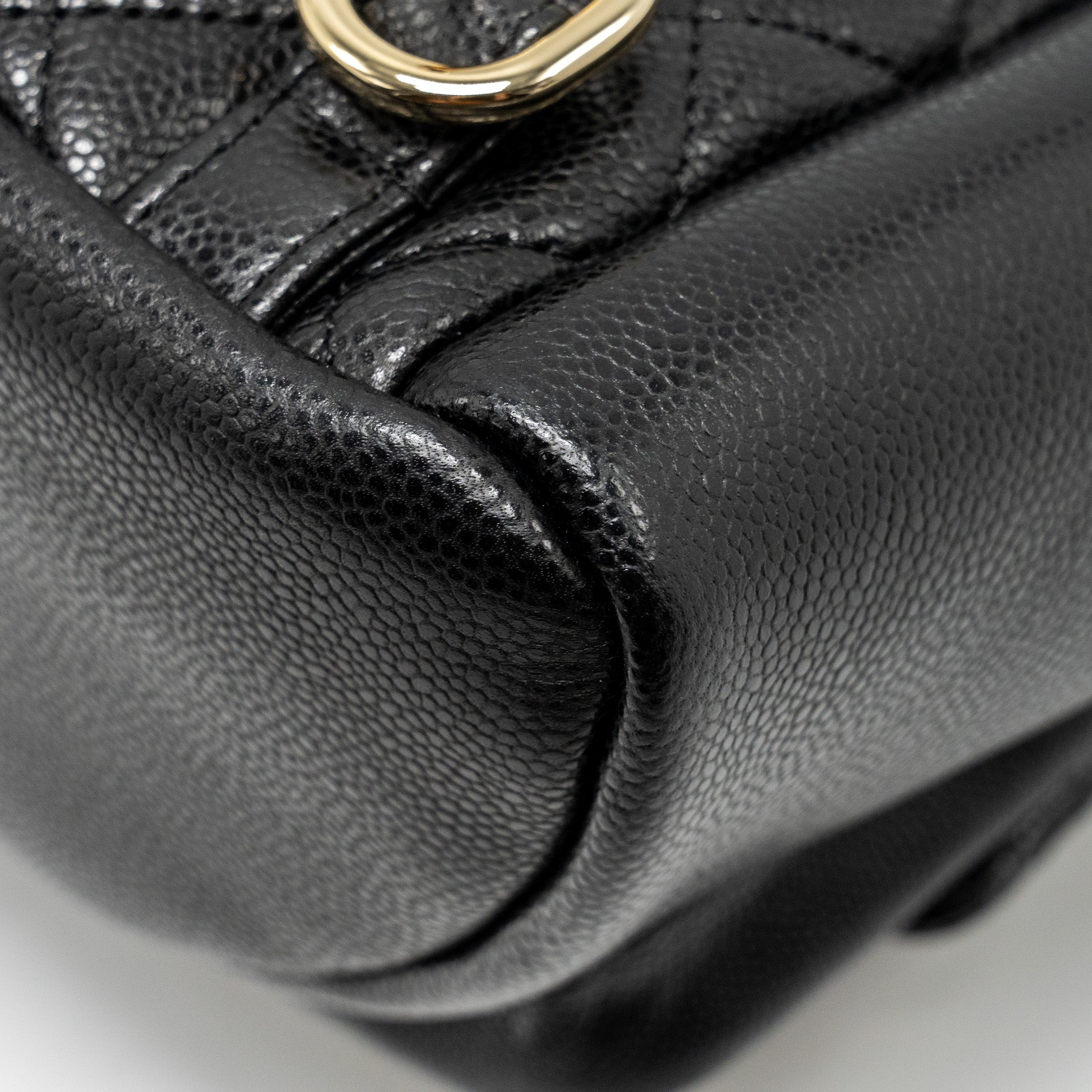 CHANEL TRIPLE PACK BACKPACK CAVIAR BLACK LGHW (MICROCHIP)