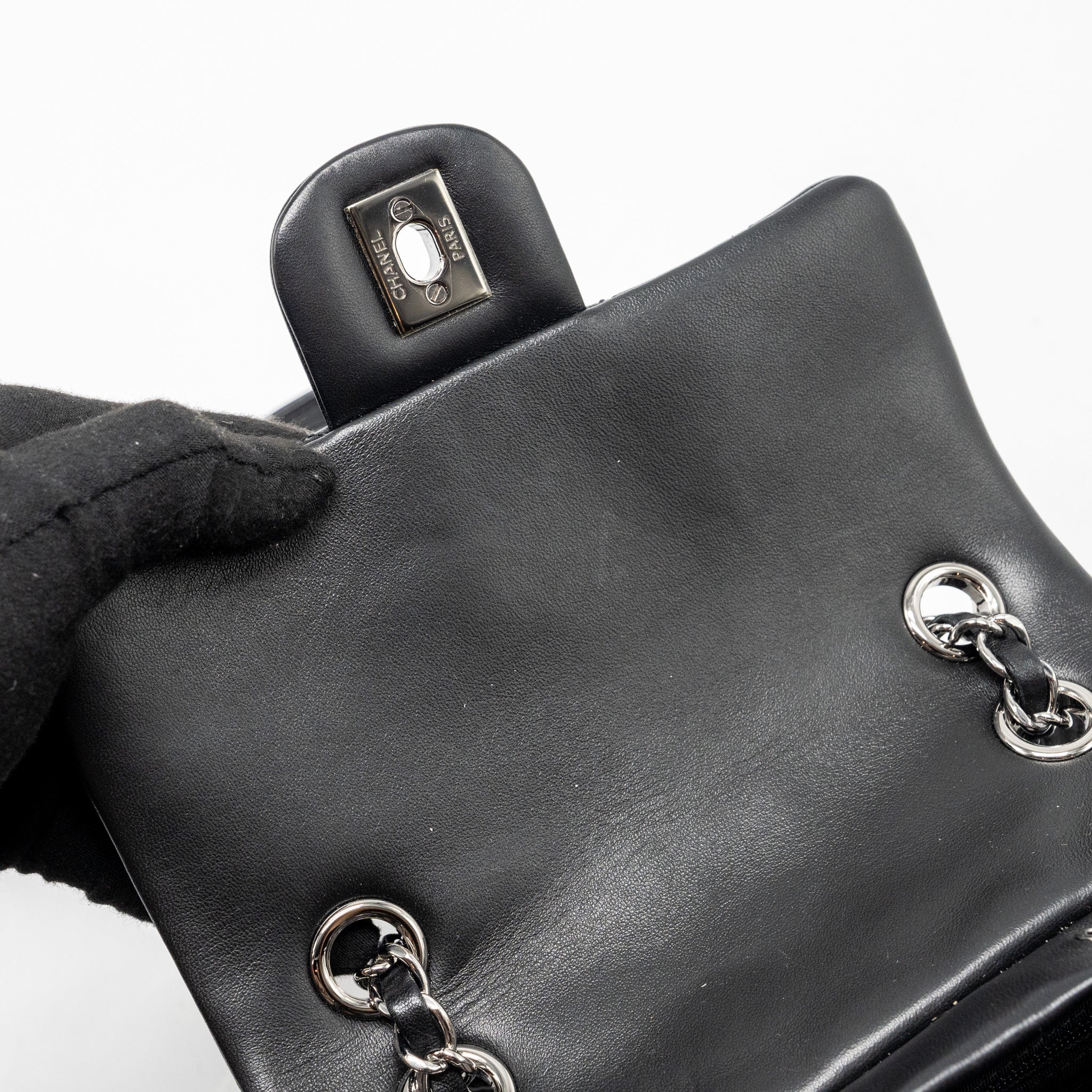 CHANEL SMALL URBAN SPIRIT BACKPACK LAMBSKIN BLACK WITH BLACK HARDWARE