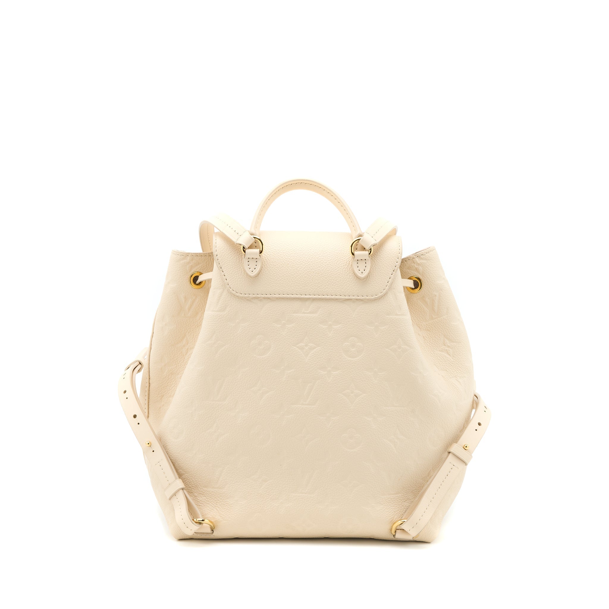 LOUIS VUITTON MONTSOURIS BACKPACK MONOGRAM EMPREINTE CREAM GHW