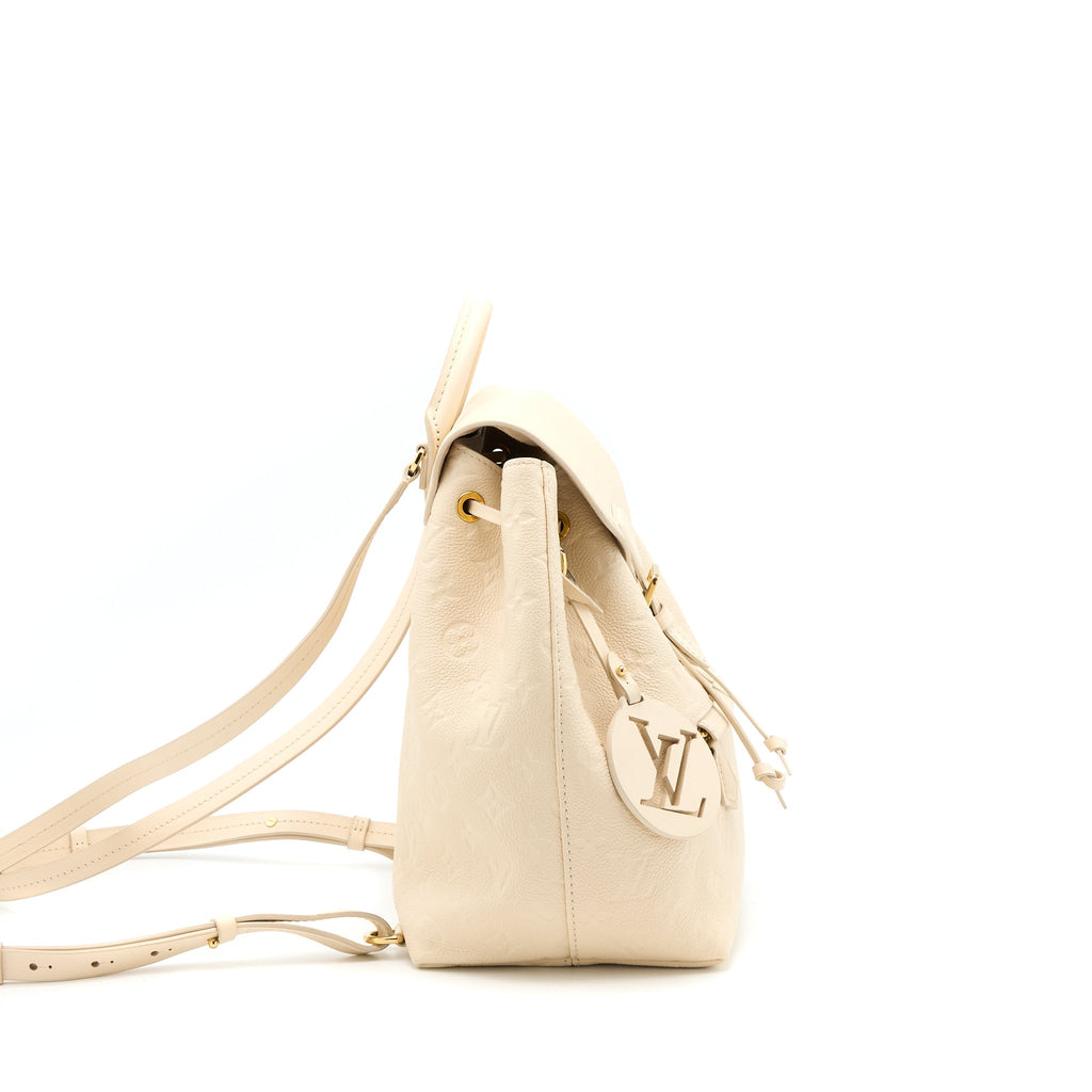 LOUIS VUITTON MONTSOURIS BACKPACK MONOGRAM EMPREINTE CREAM GHW