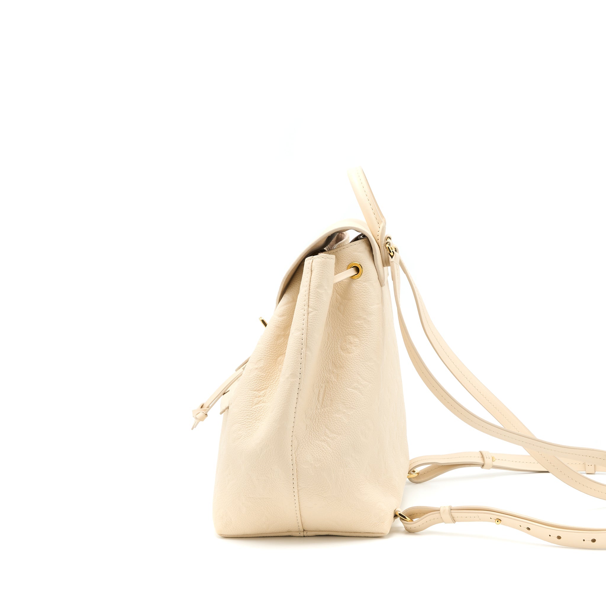 LOUIS VUITTON MONTSOURIS BACKPACK MONOGRAM EMPREINTE CREAM GHW
