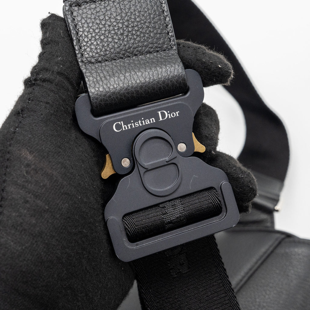 DIOR HOMME SADDLE BAG CALFSKIN BLACK SHW