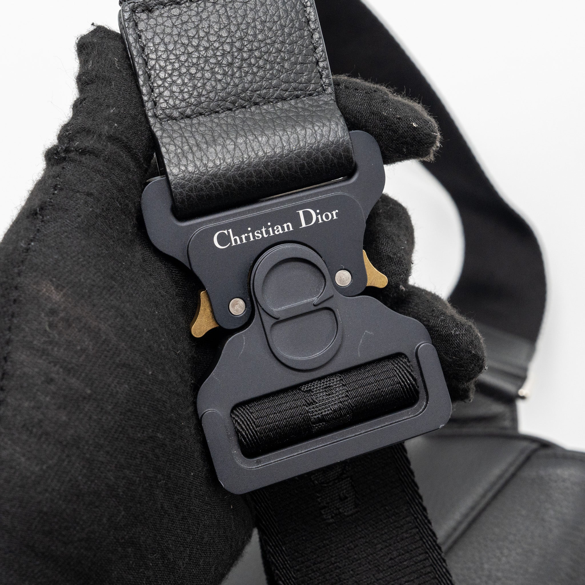 DIOR HOMME SADDLE BAG CALFSKIN BLACK SHW