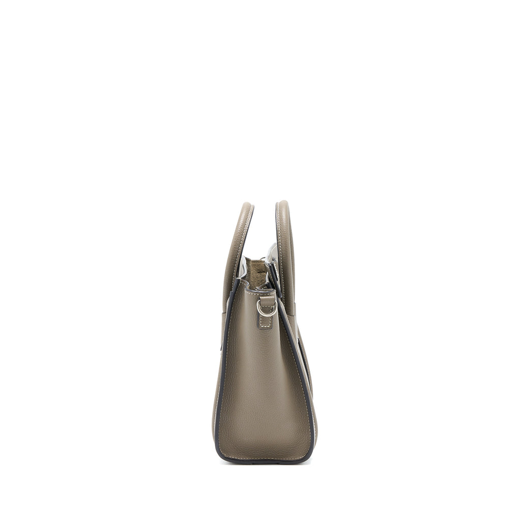 CELINE NANO LUGGAGE BAG CALFSKIN GREY SHW