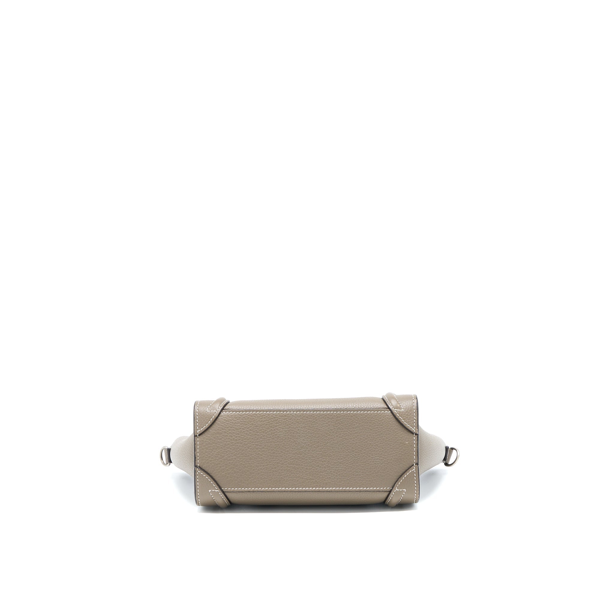 CELINE NANO LUGGAGE BAG CALFSKIN GREY SHW
