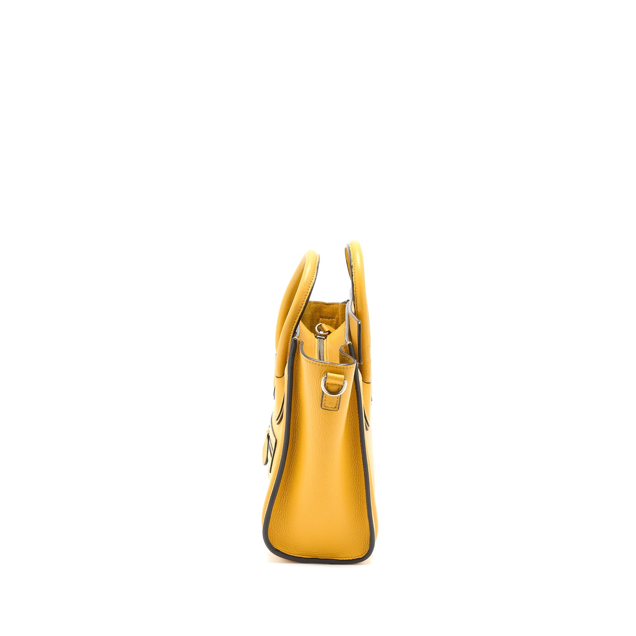 CELINE NANO LUGGAGE BAG CALFSKIN YELLOW SHW