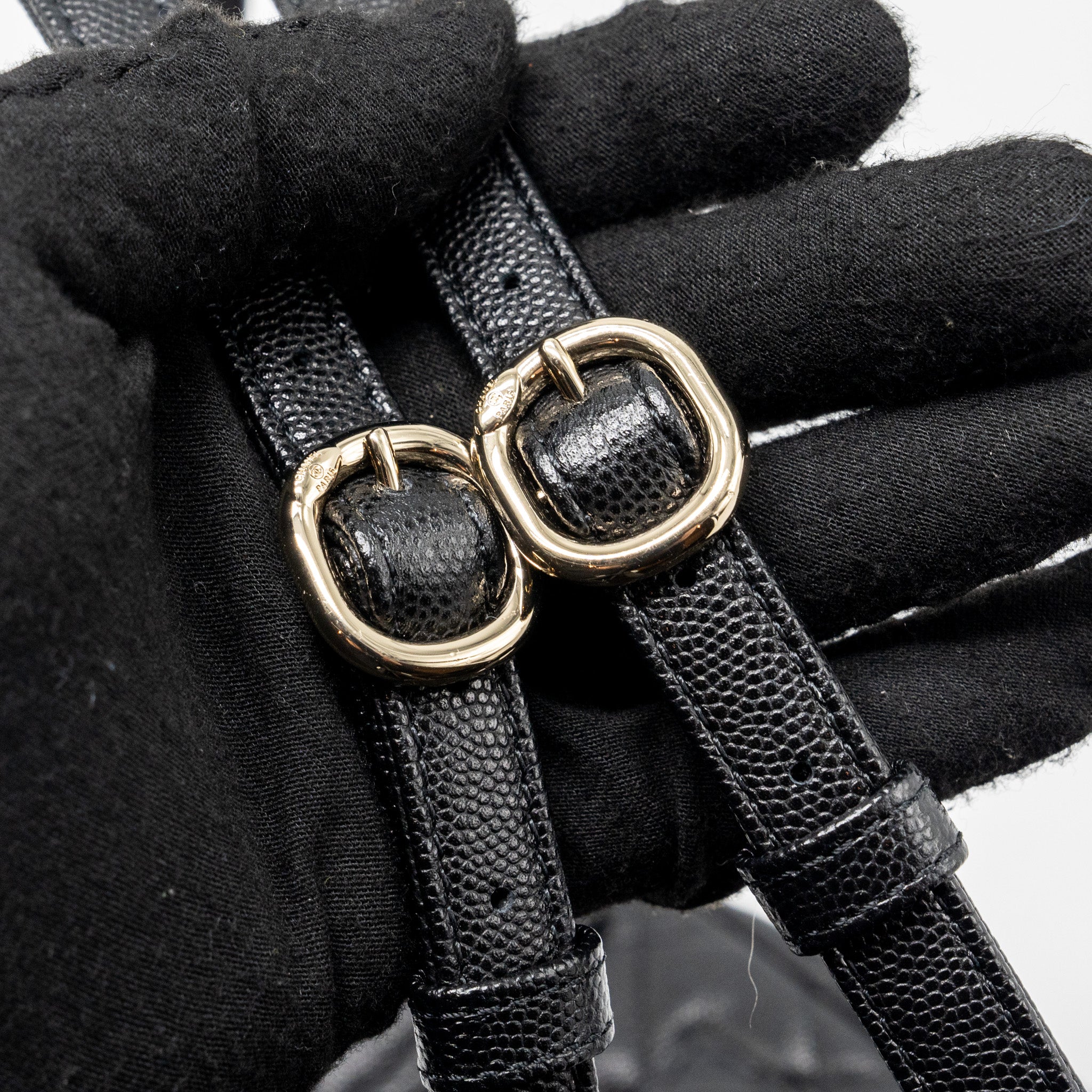 CHANEL 23S MINI BACKPACK CAVIAR BLACK LGHW (MICROCHIP)