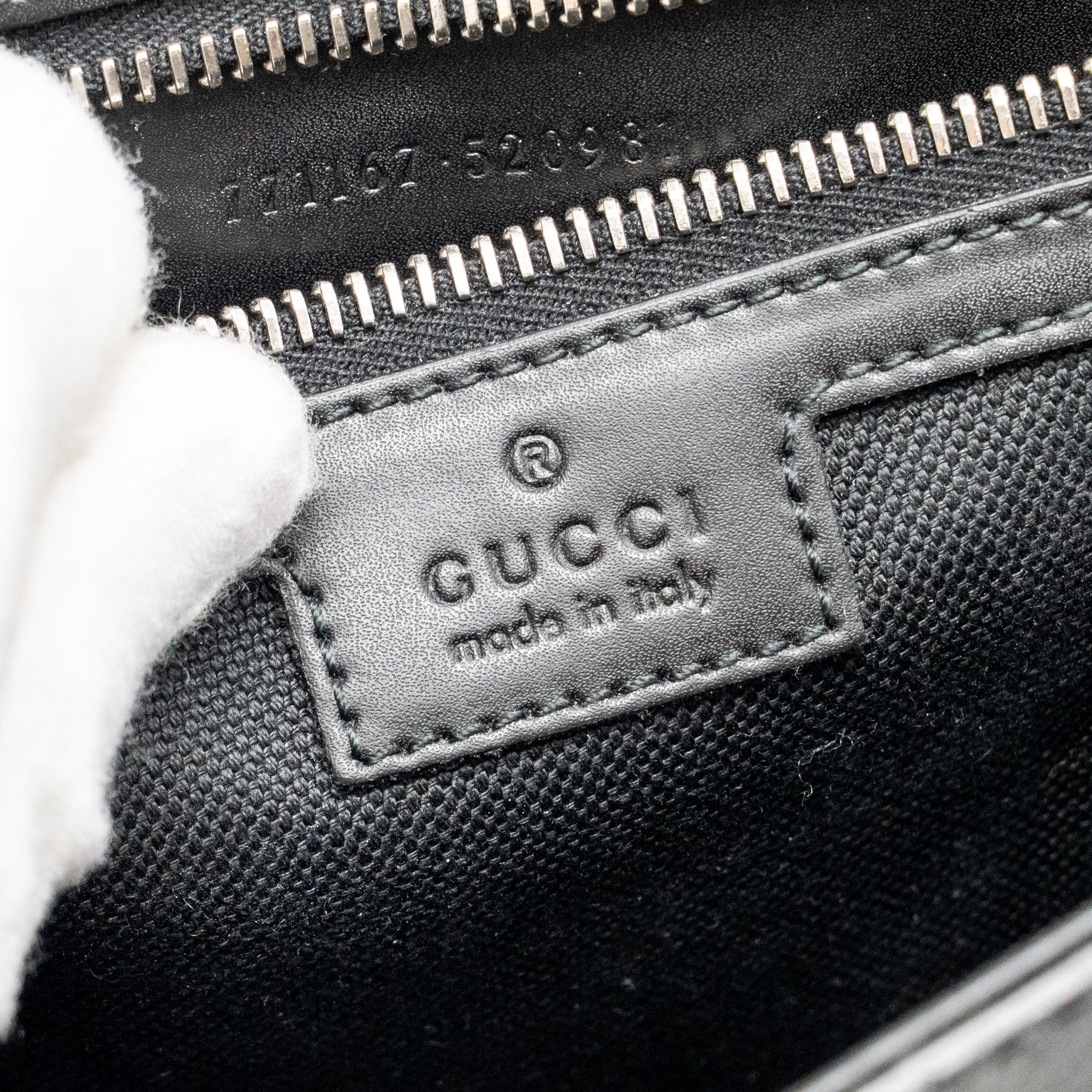 GUCCI MESSENGER BAG GG SUPREME CANVAS BLACK MULTICOLOUR STRAP SHW