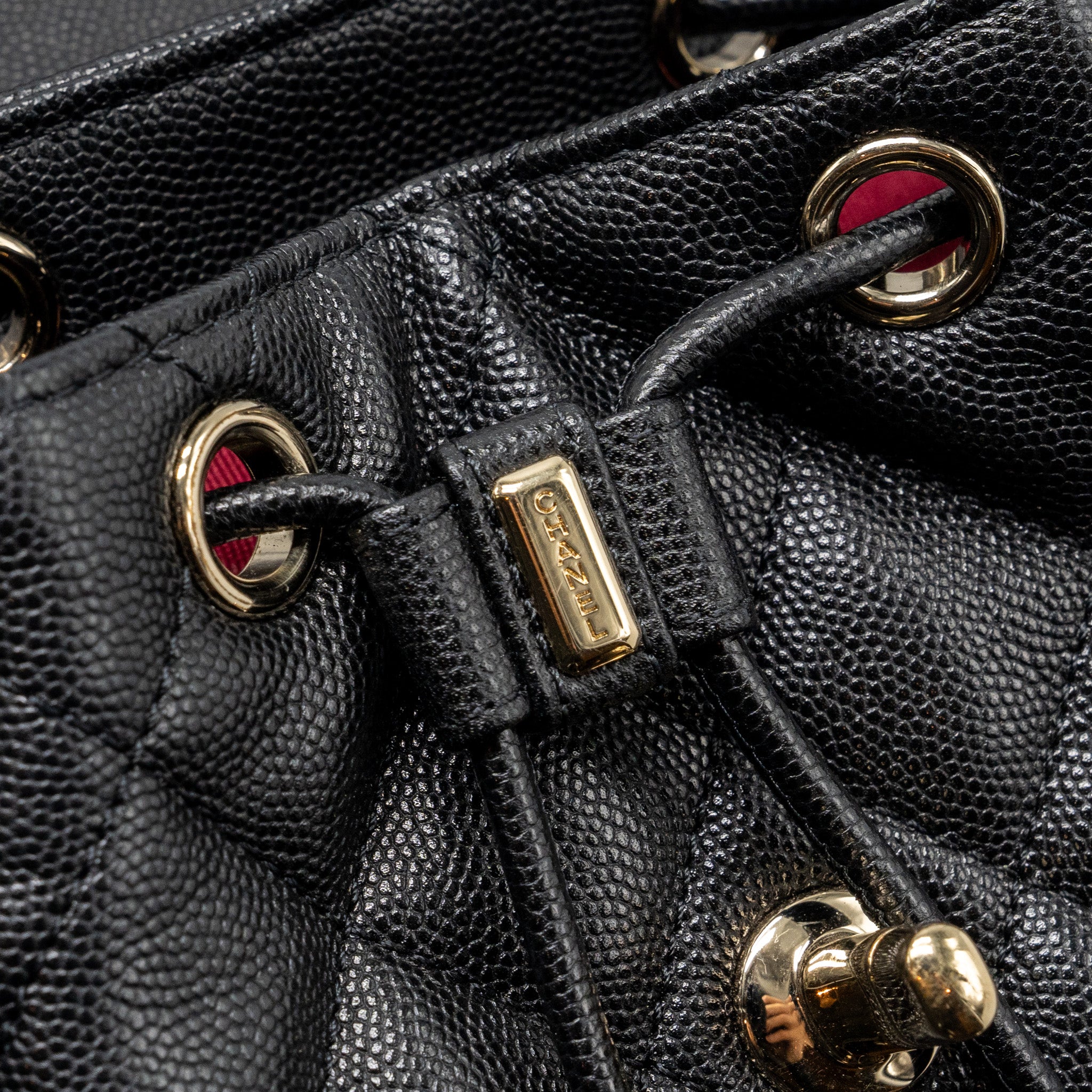CHANEL 23S MINI BACKPACK CAVIAR BLACK LGHW (MICROCHIP)