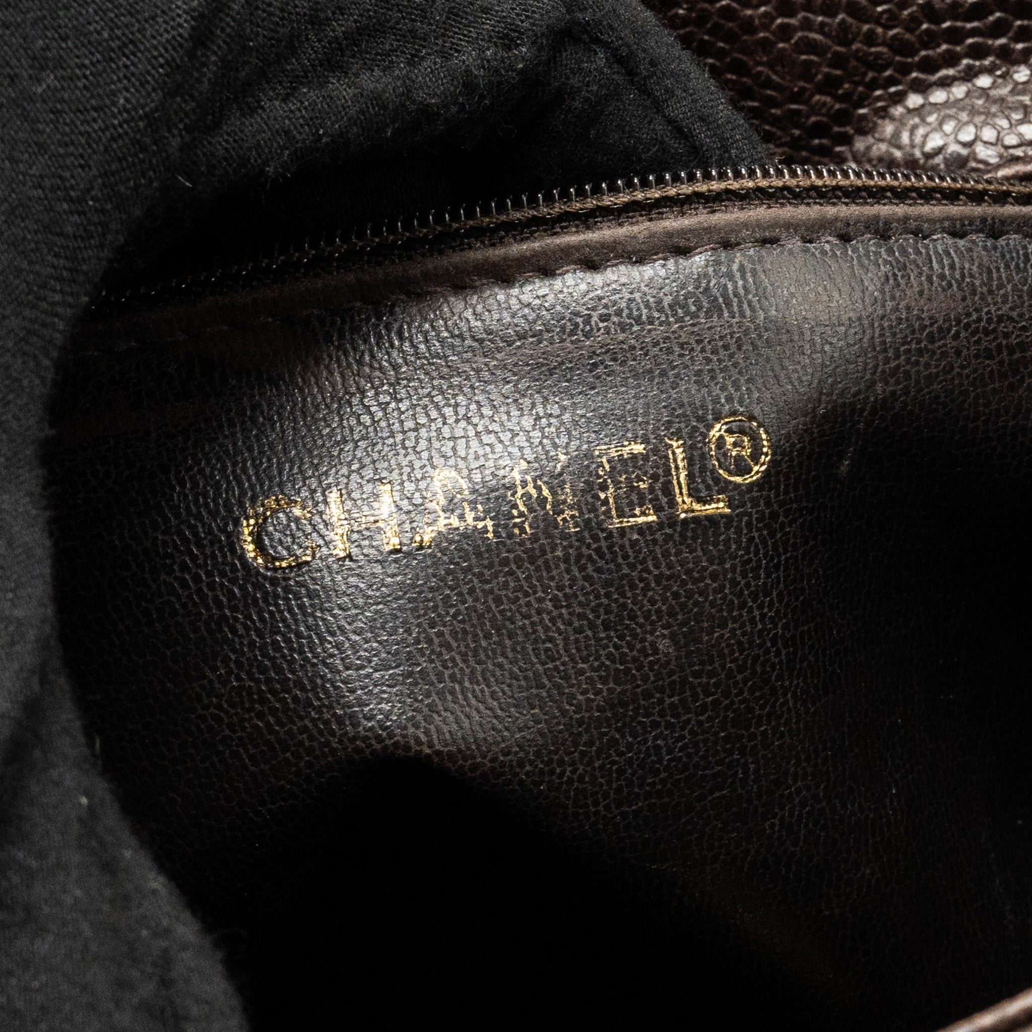 CHANEL VINTAGE FLAP BACKPACK CAVIAR BROWN GHW