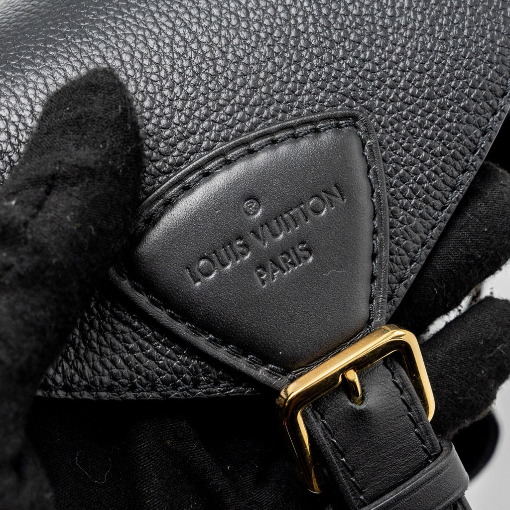 LOUIS VUITTON MONTSOURIS PM BACKPACK MONOGRAM EMPREINTE BLACK GHW