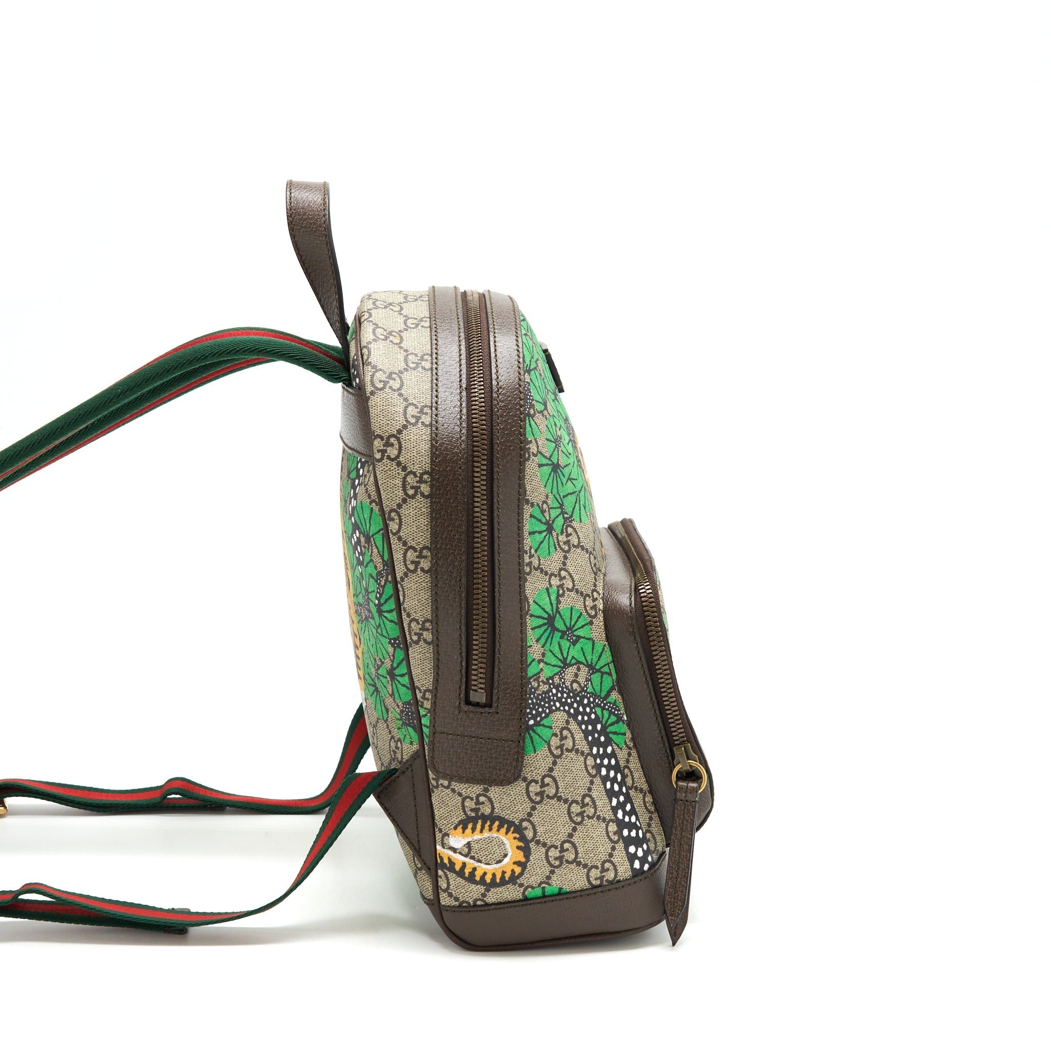 GUCCI TIGER PRINT GG SUPREME BACKPACK
