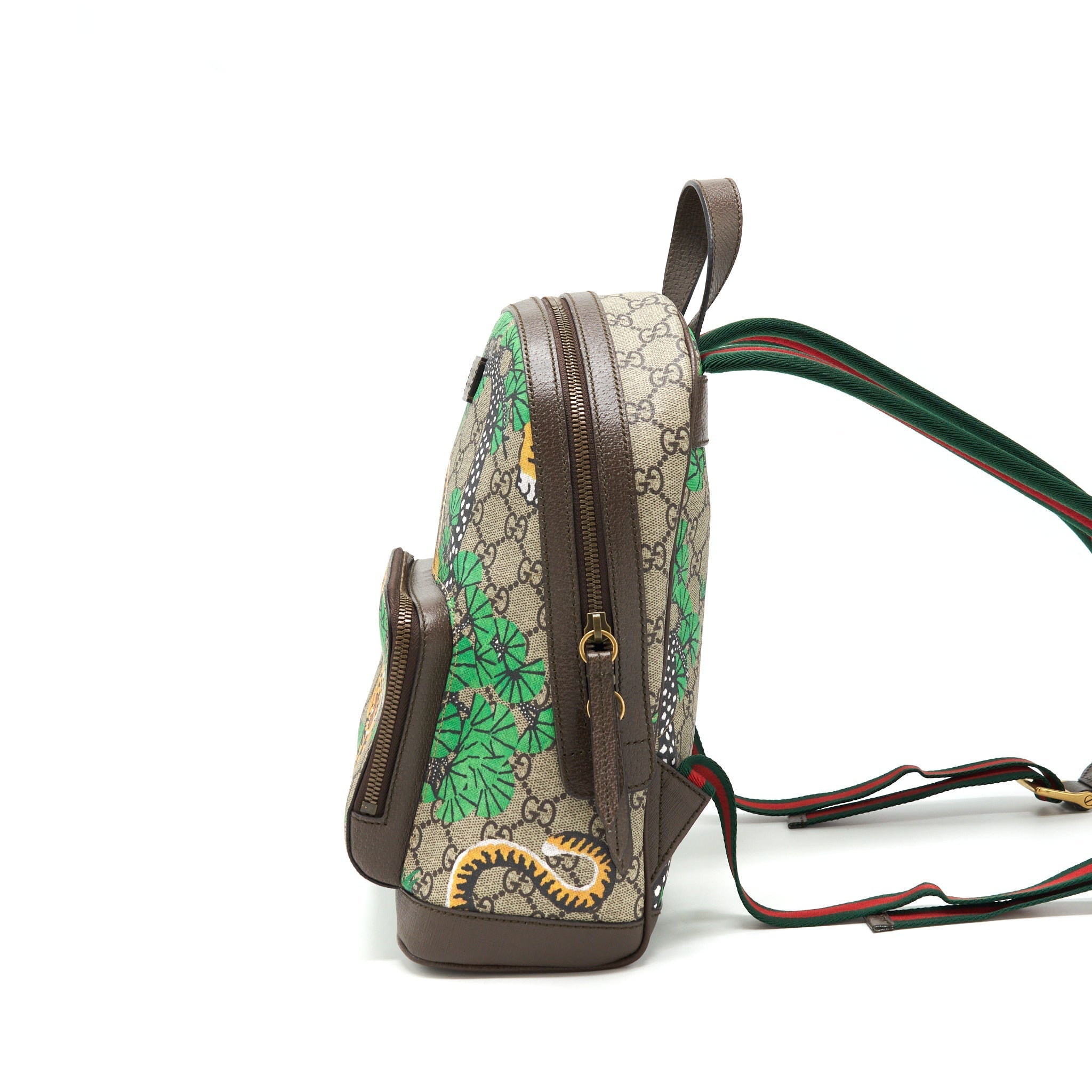 GUCCI TIGER PRINT GG SUPREME BACKPACK