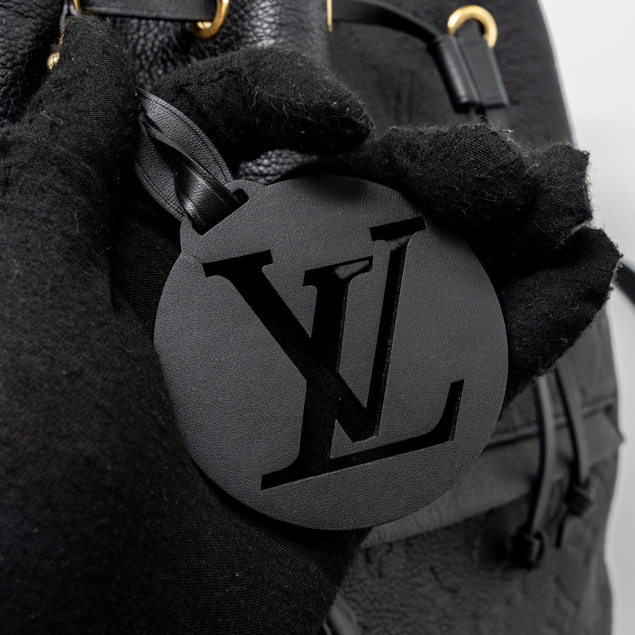 LOUIS VUITTON MONTSOURIS PM BACKPACK MONOGRAM EMPREINTE BLACK GHW