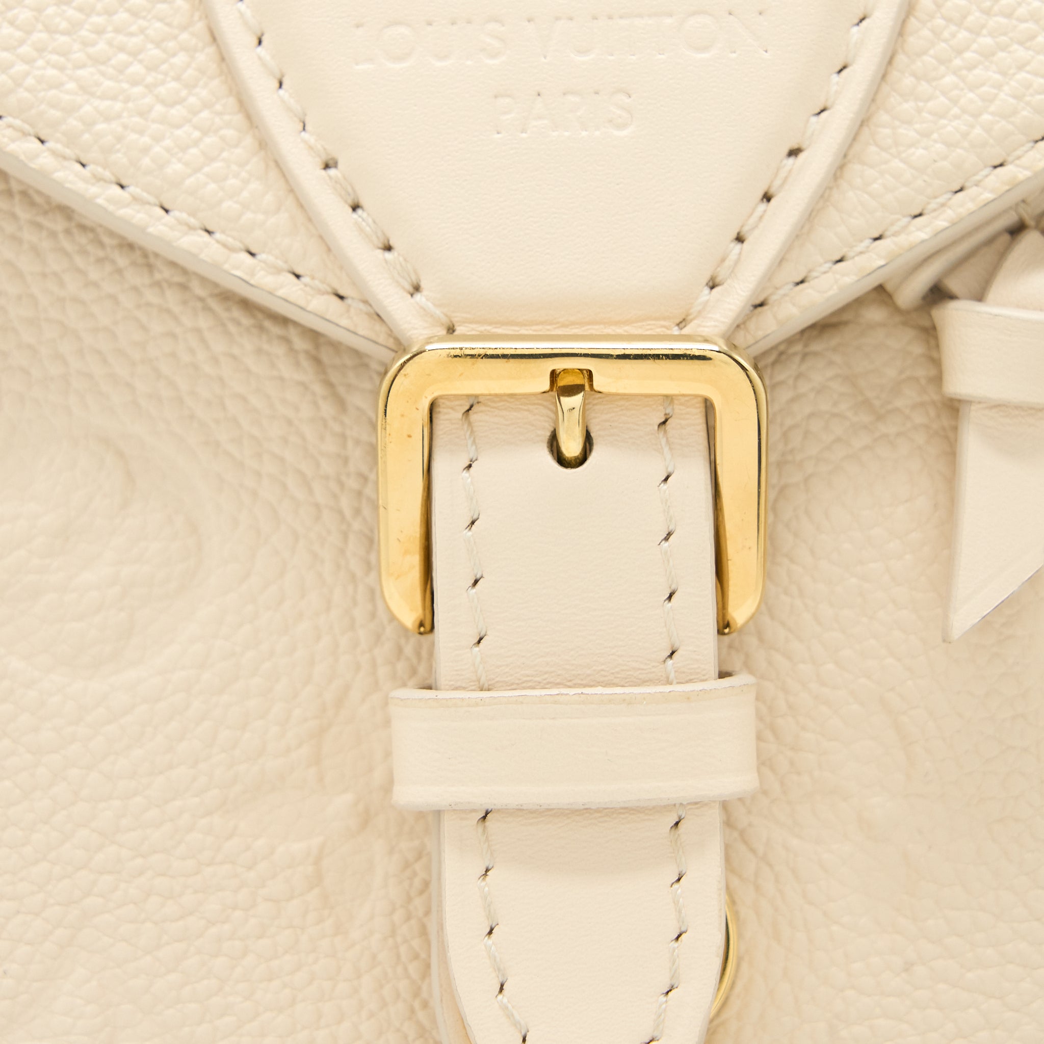 LOUIS VUITTON MONTSOURIS BACKPACK MONOGRAM EMPREINTE CREAM GHW