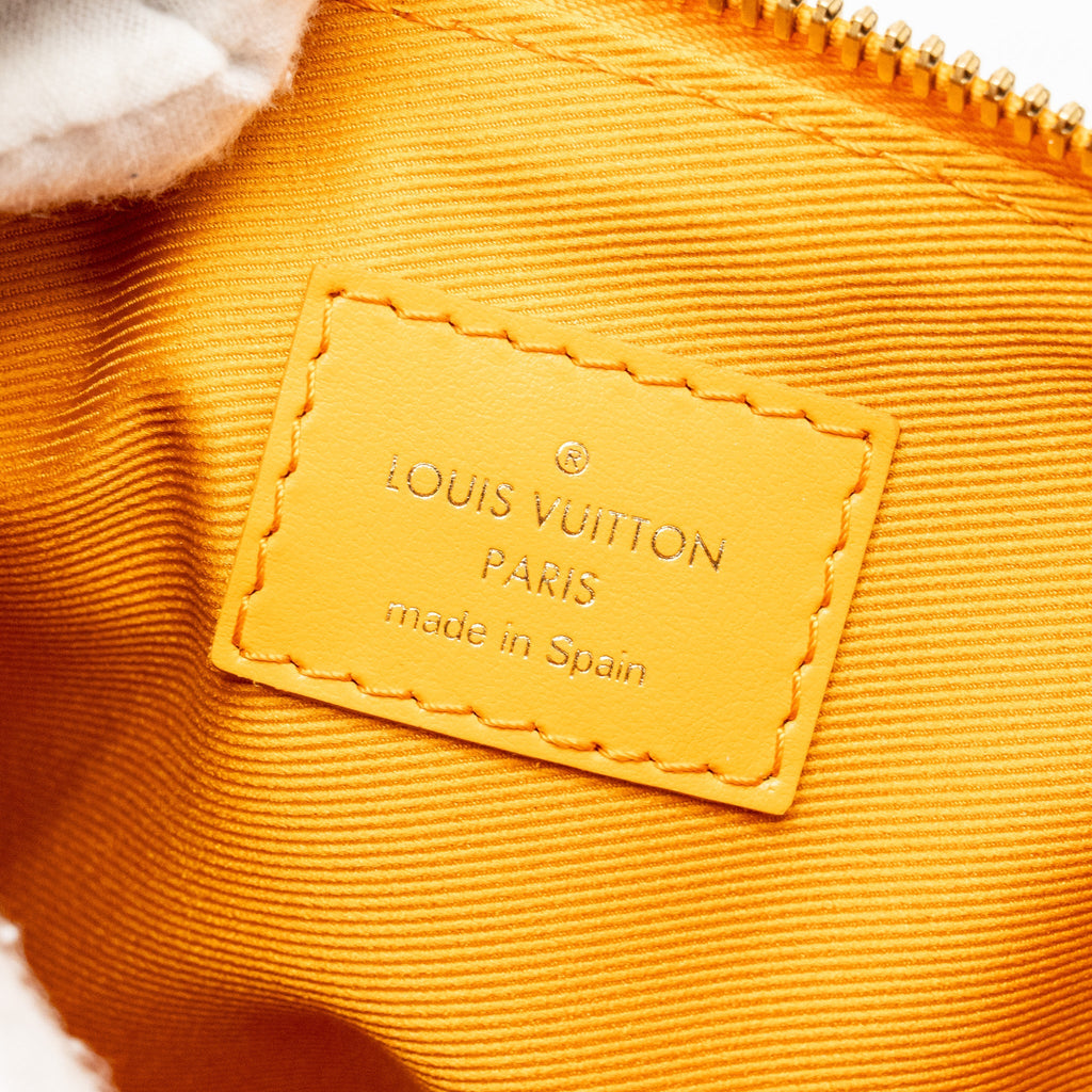 LOUIS VUITTON DOUBLE FLAT MESSENGER SHOULDER BAG CANVAS/DENIM MULTICOLOUR SILVER/GOLD HARDWARE