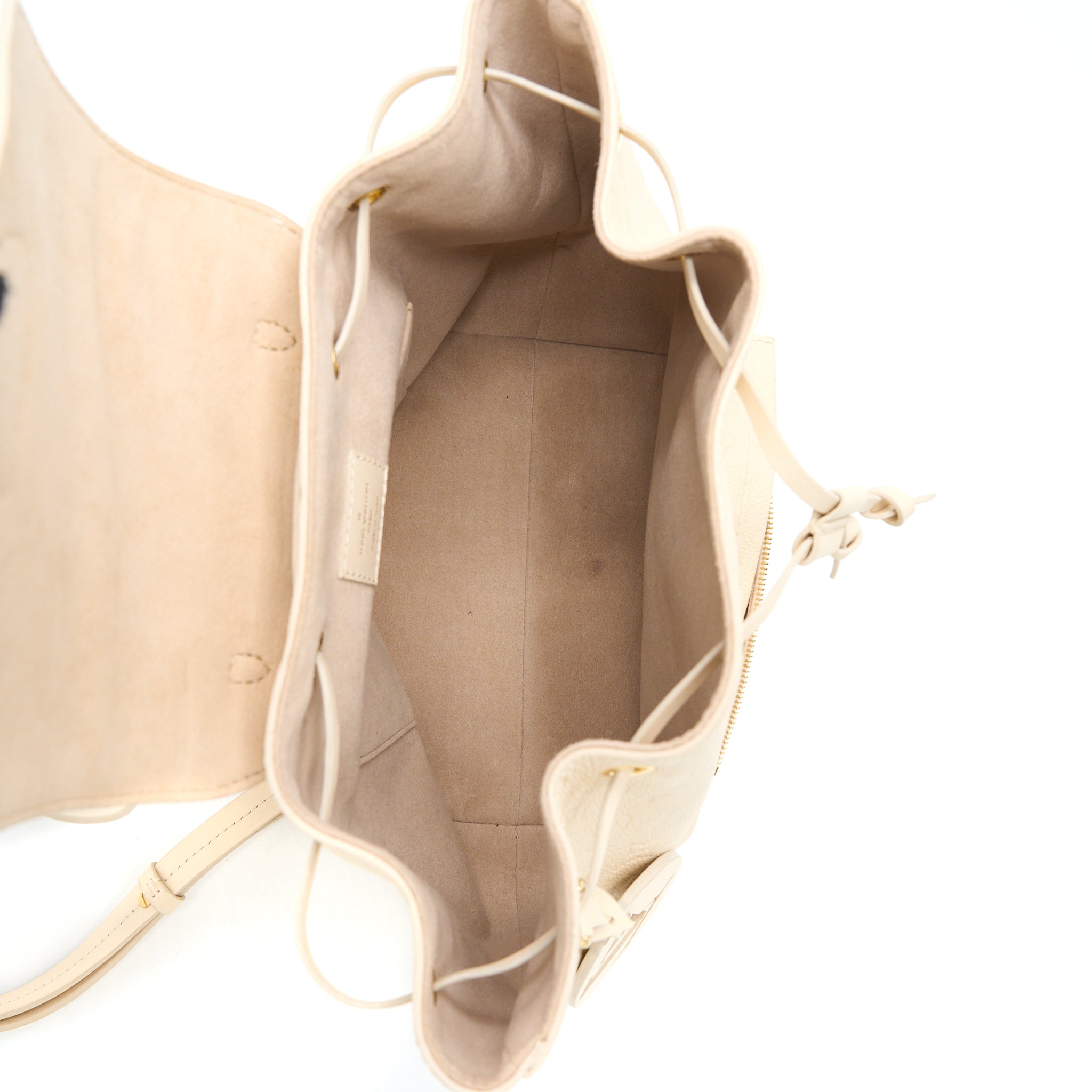 LOUIS VUITTON MONTSOURIS BACKPACK MONOGRAM EMPREINTE CREAM GHW