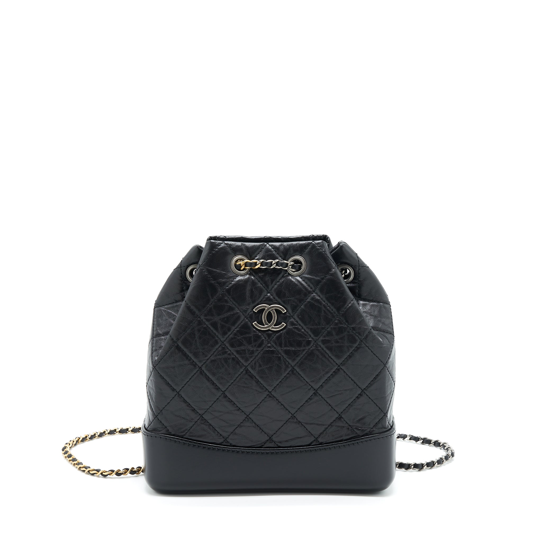 CHANEL SMALL GABRIELLE BACKPACK CALFSKIN MULTICOLOUR HARDWARE (MICROCHIP)