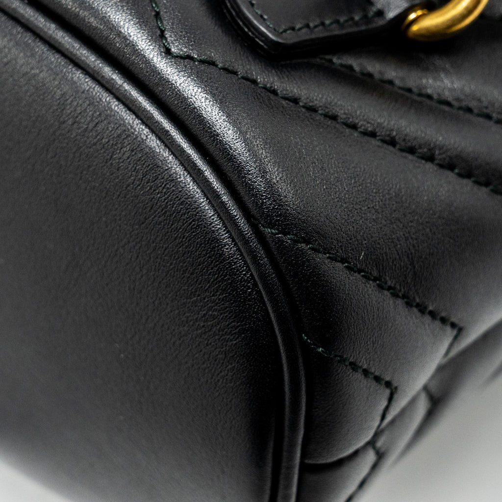 GUCCI GG MARMONT BACKPACK CALFSKIN BLACK GHW