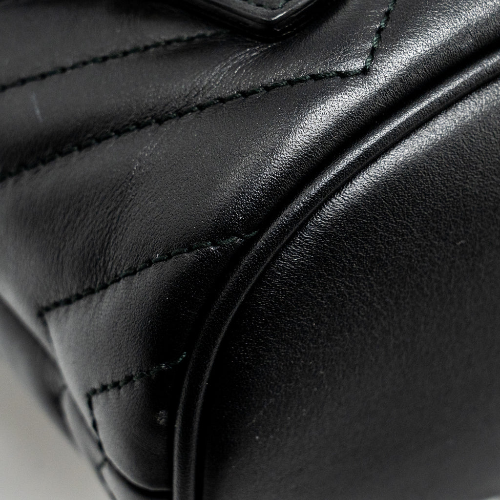 GUCCI GG MARMONT BACKPACK CALFSKIN BLACK GHW