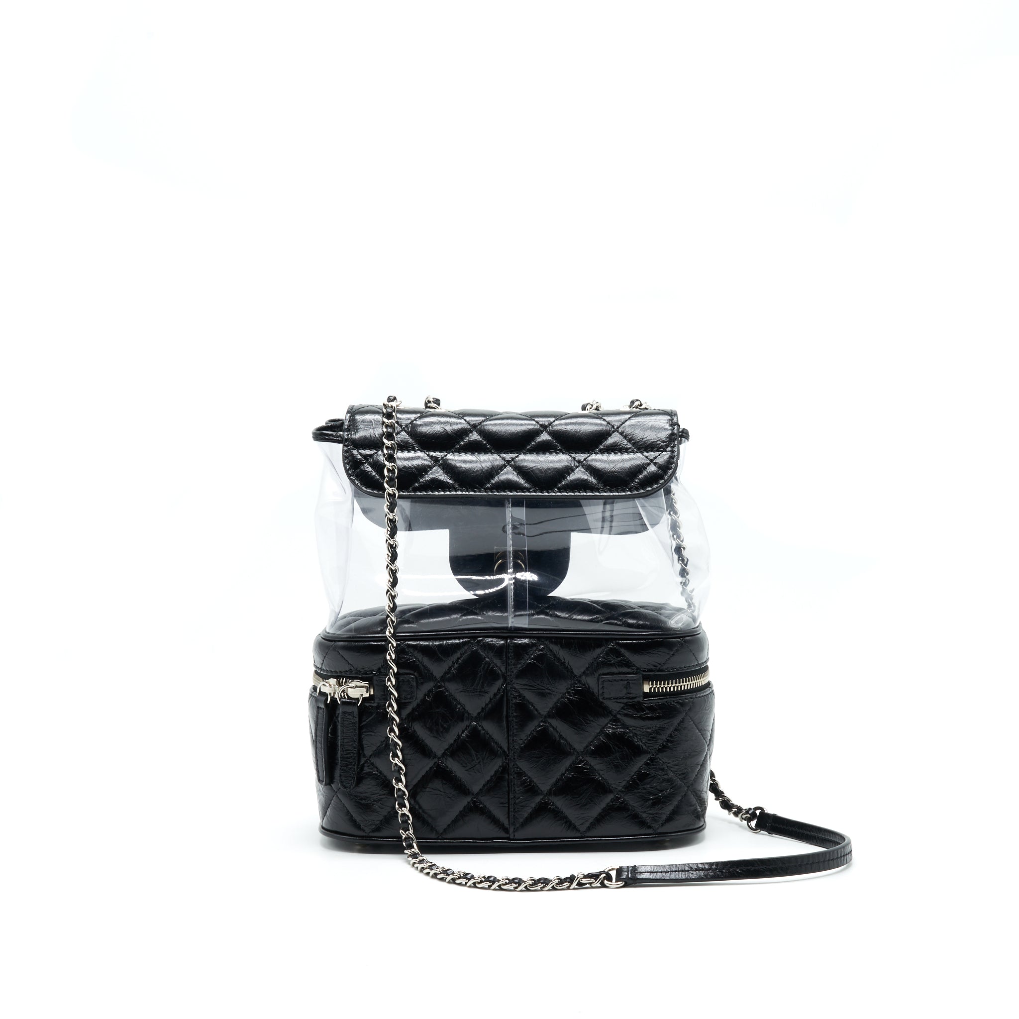 CHANEL TRANSPARENT LEATHER/ PVC CROSSBODY BAG