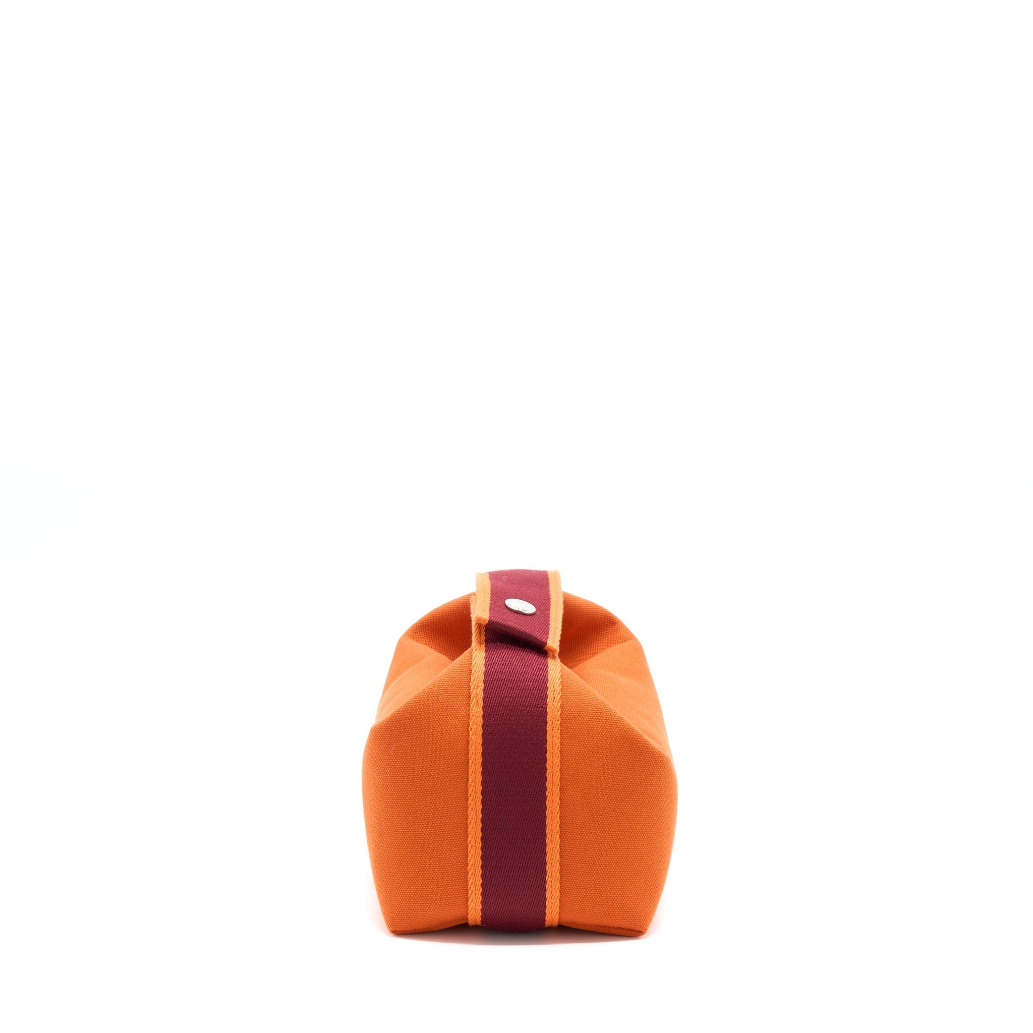 HERMES TROUSSE DE TOILETTE BRIDE A BRAC PM TRAVEL POUCH ORANGE FEU