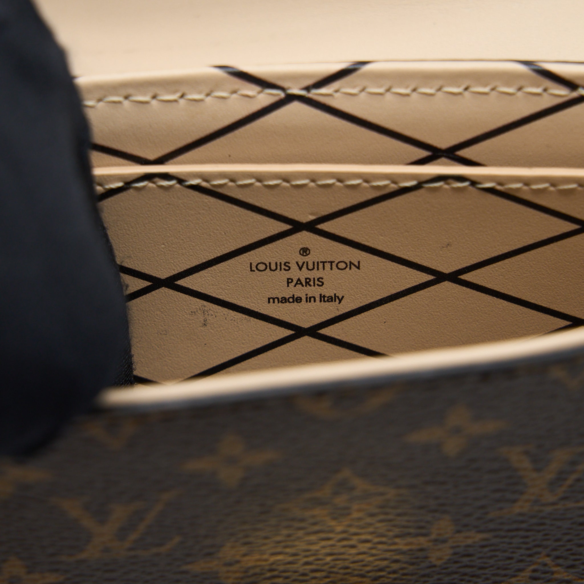 LOUIS VUITTON VERTICAL TRUNK POCHETTE MONOGRAM CANVAS GHW