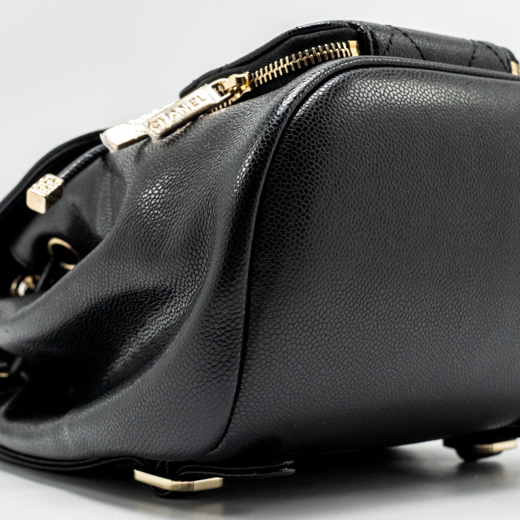 CHANEL AFFINITY BACKPACK CAVIAR BLACK LGHW (MICROCHIP)