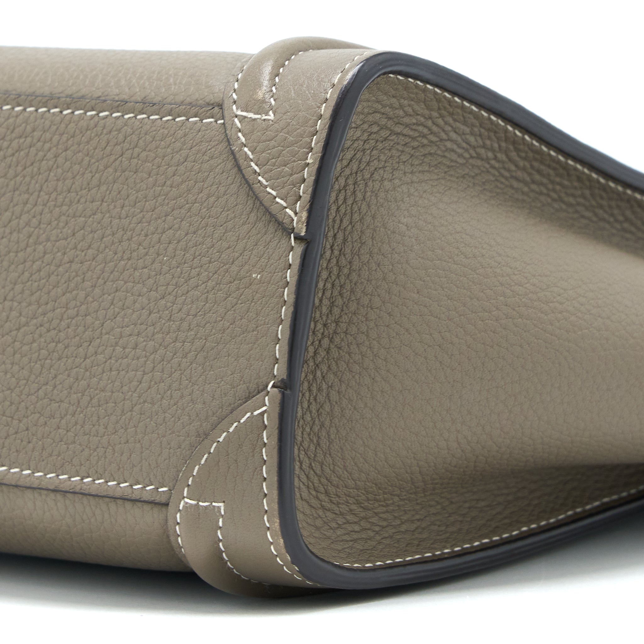 CELINE NANO LUGGAGE BAG CALFSKIN GREY SHW
