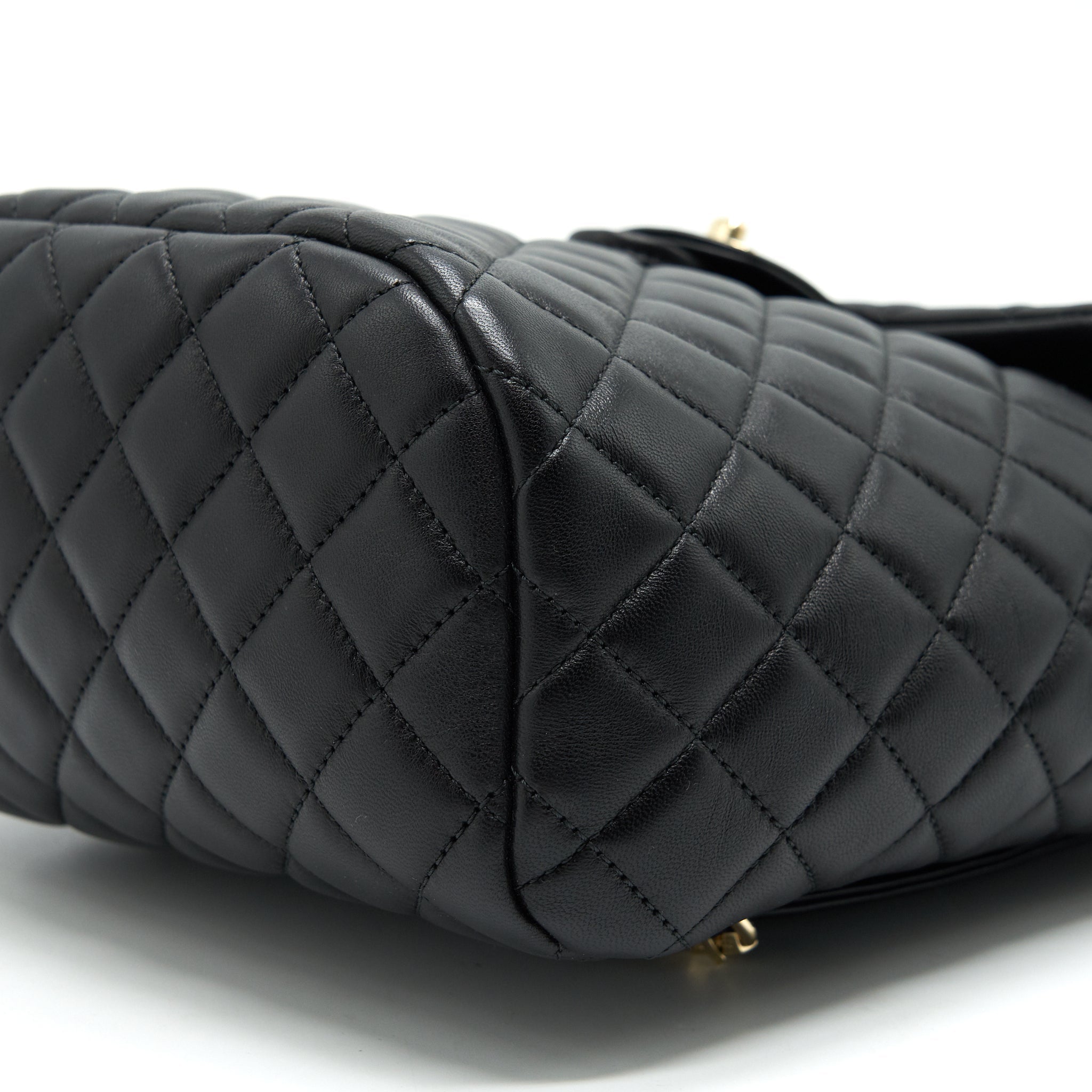CHANEL QUILTED LAMBSKIN URBAN SPIRIT BACKPACK BLACK GHW