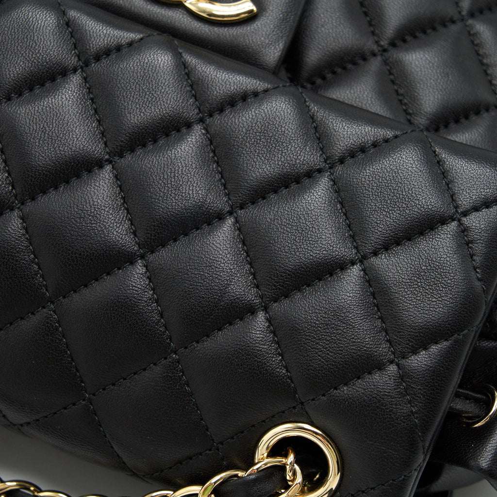 CHANEL QUILTED LAMBSKIN URBAN SPIRIT BACKPACK BLACK GHW