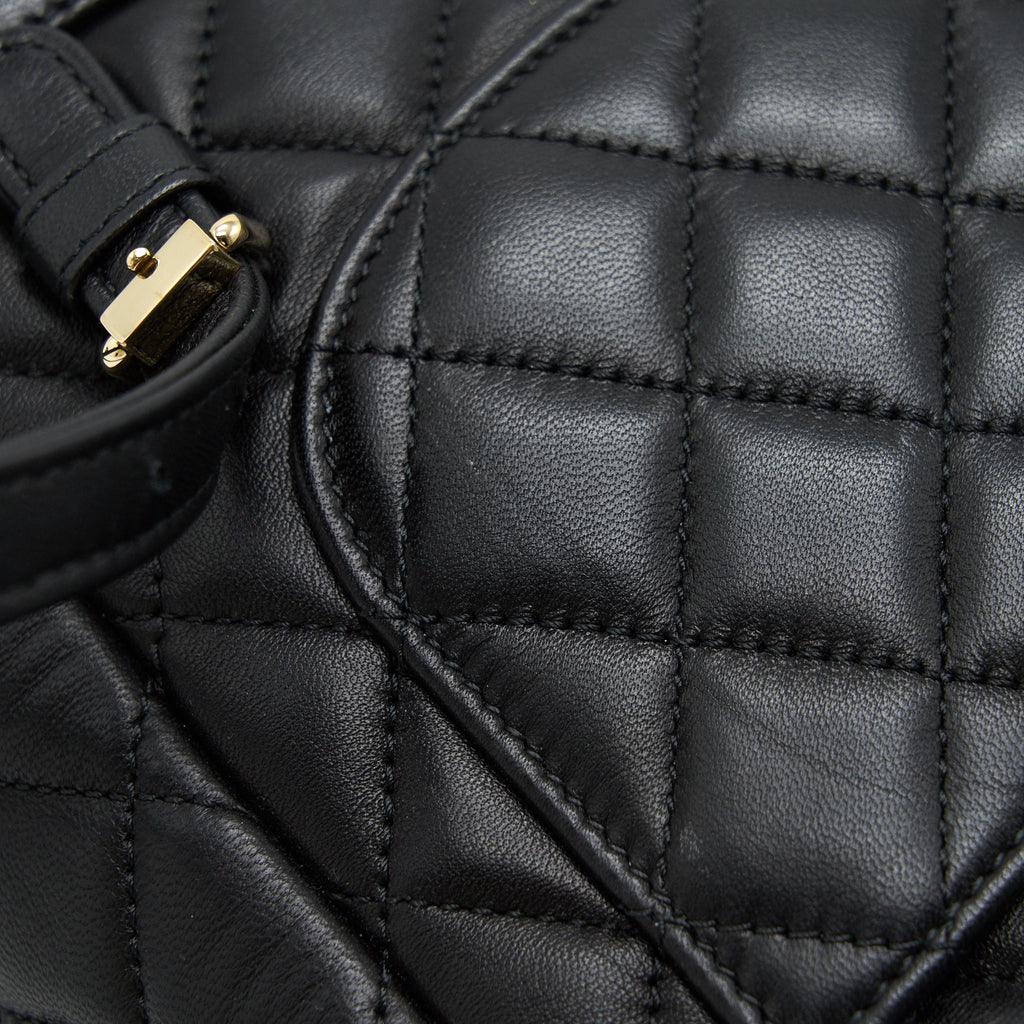 CHANEL QUILTED LAMBSKIN URBAN SPIRIT BACKPACK BLACK GHW