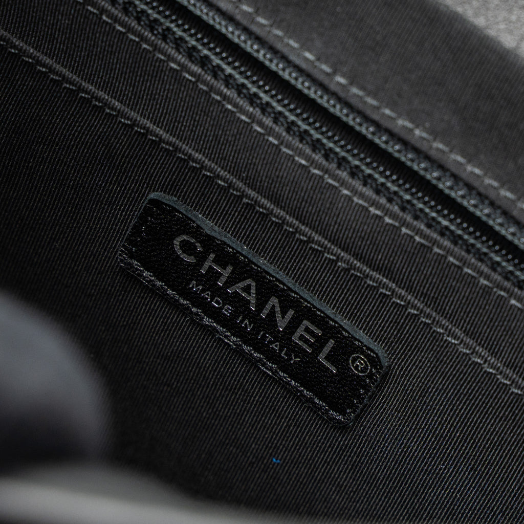 CHANEL URBAN SPIRIT BACKPACK CHEVRON CALFSKIN BLACK SHW