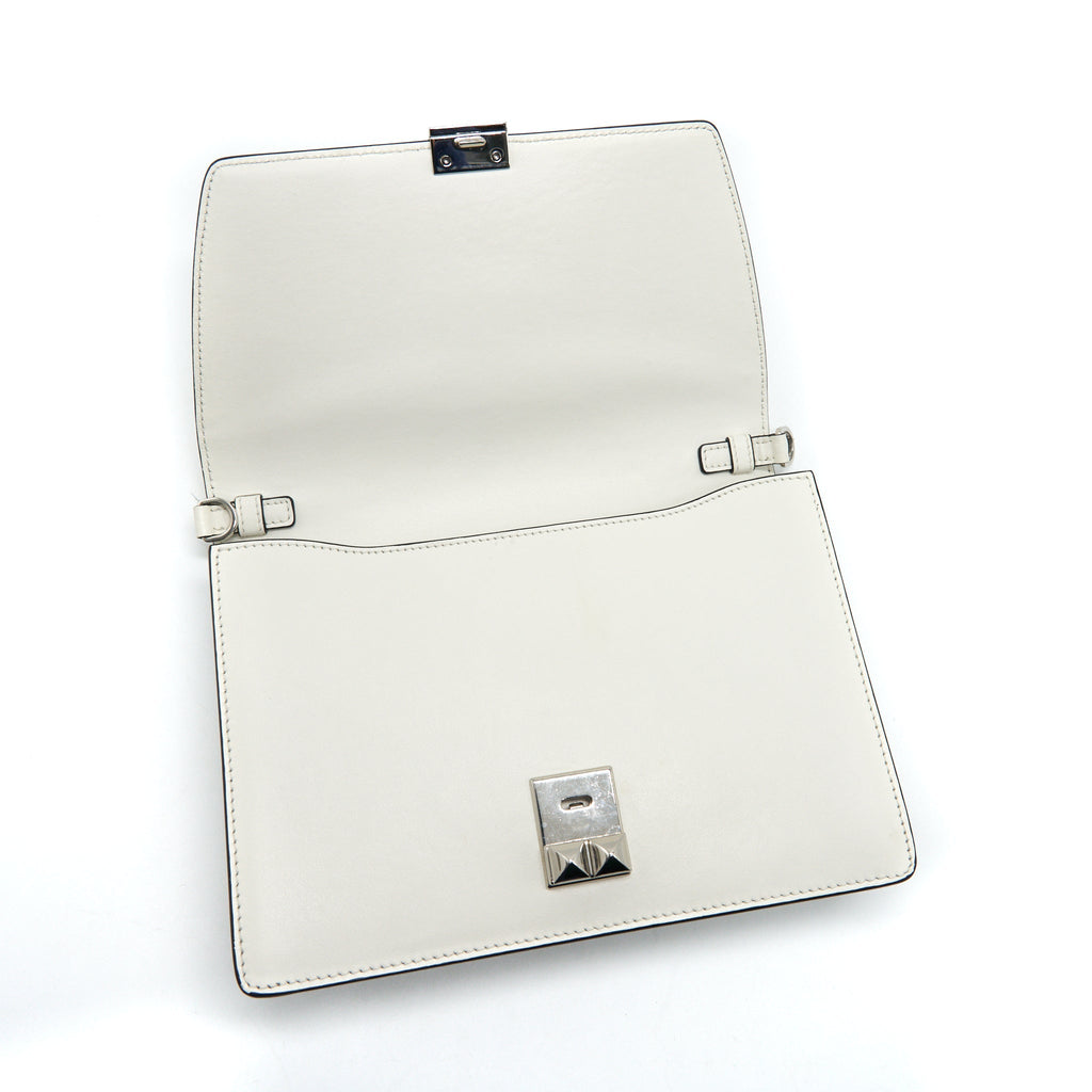 PRADA WOMAN'S MESSENGER BAG WHITE WITH SHW