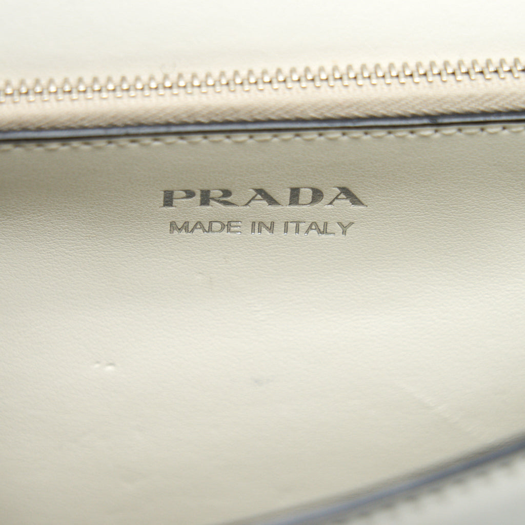 PRADA WOMAN'S MESSENGER BAG WHITE WITH SHW