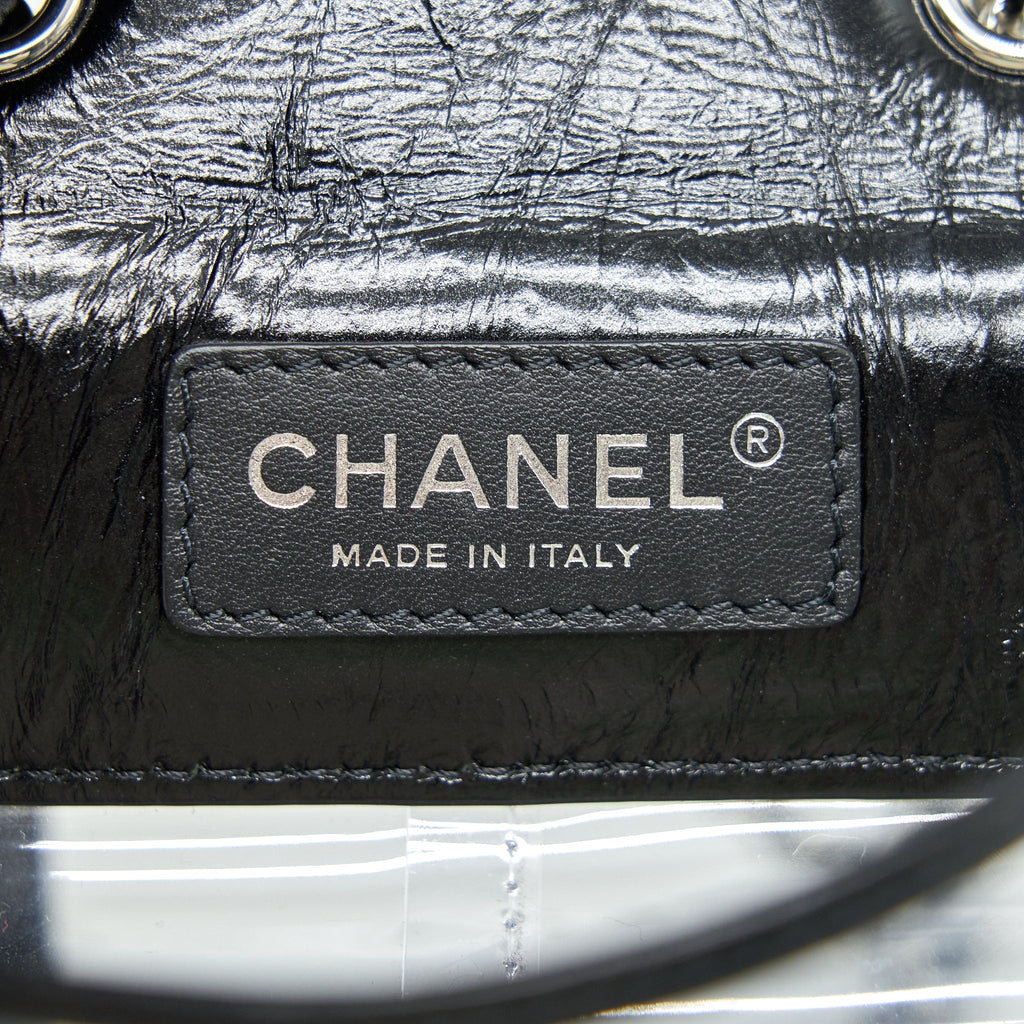 CHANEL TRANSPARENT LEATHER/ PVC CROSSBODY BAG