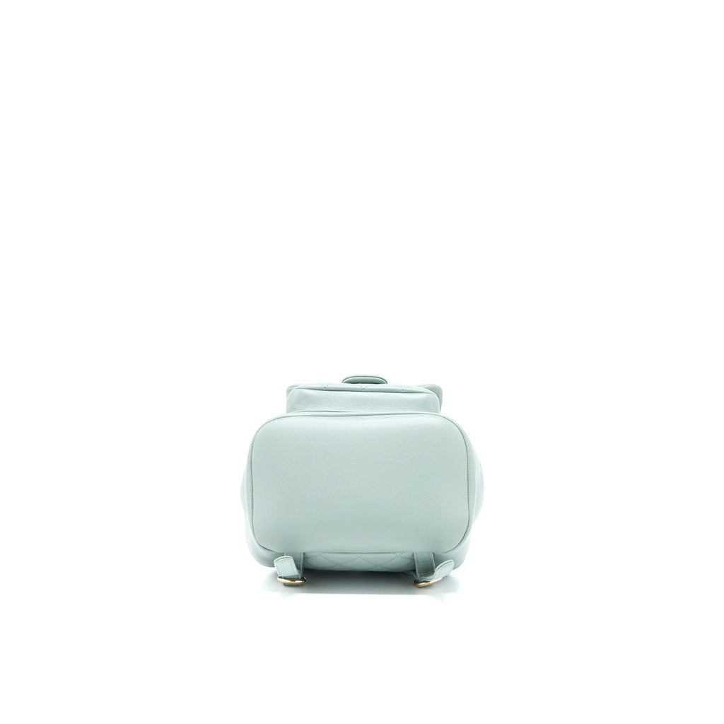 CHANEL 23C DUMA MINI BACKPACK CALFSKIN LIGHT GREY LGHW (MICROCHIP)